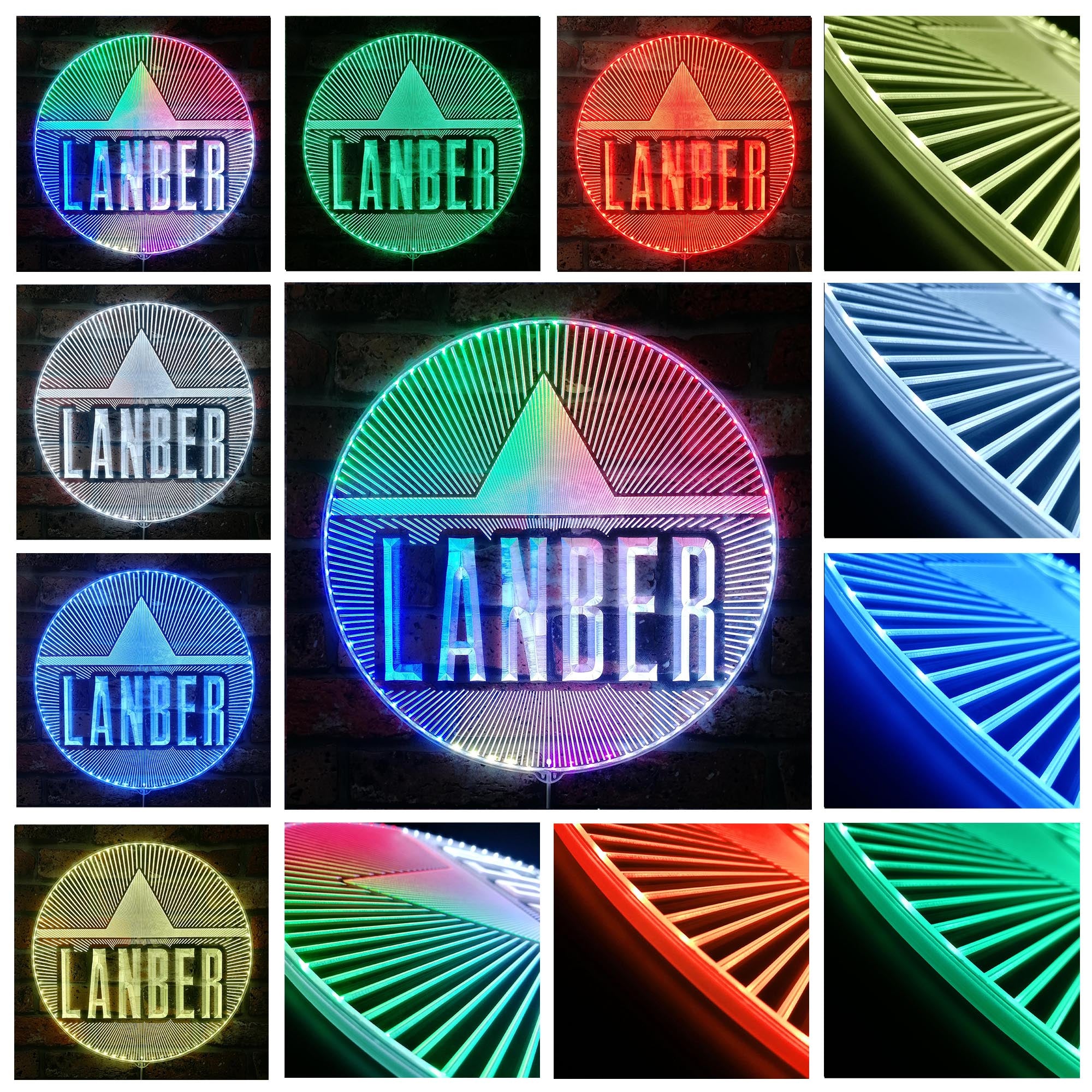 Lanber Style Garage Dynamic RGB Edge Lit LED Sign