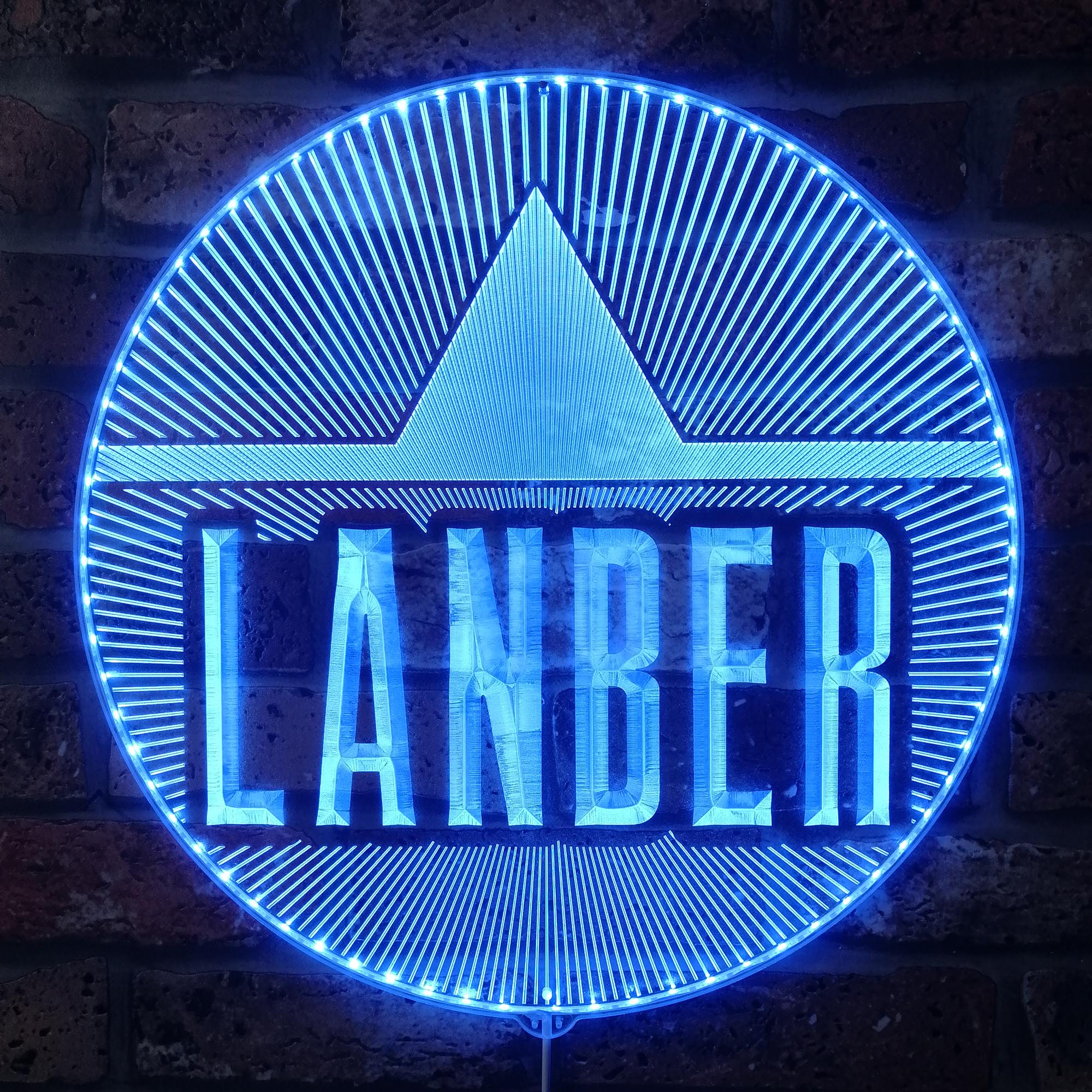 Lanber Style Garage Dynamic RGB Edge Lit LED Sign