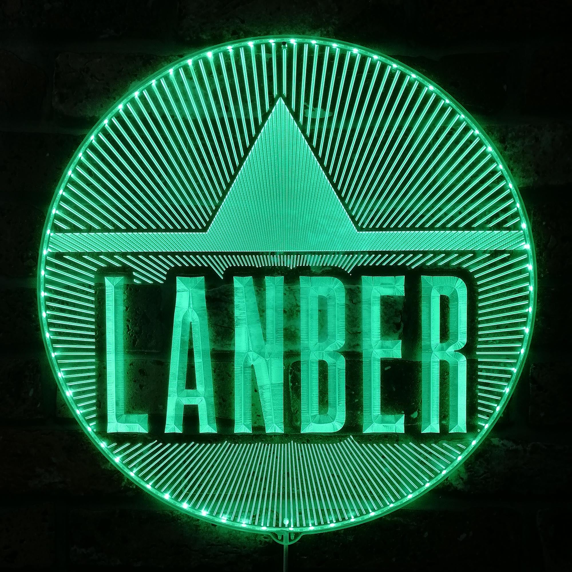 Lanber Style Garage Dynamic RGB Edge Lit LED Sign