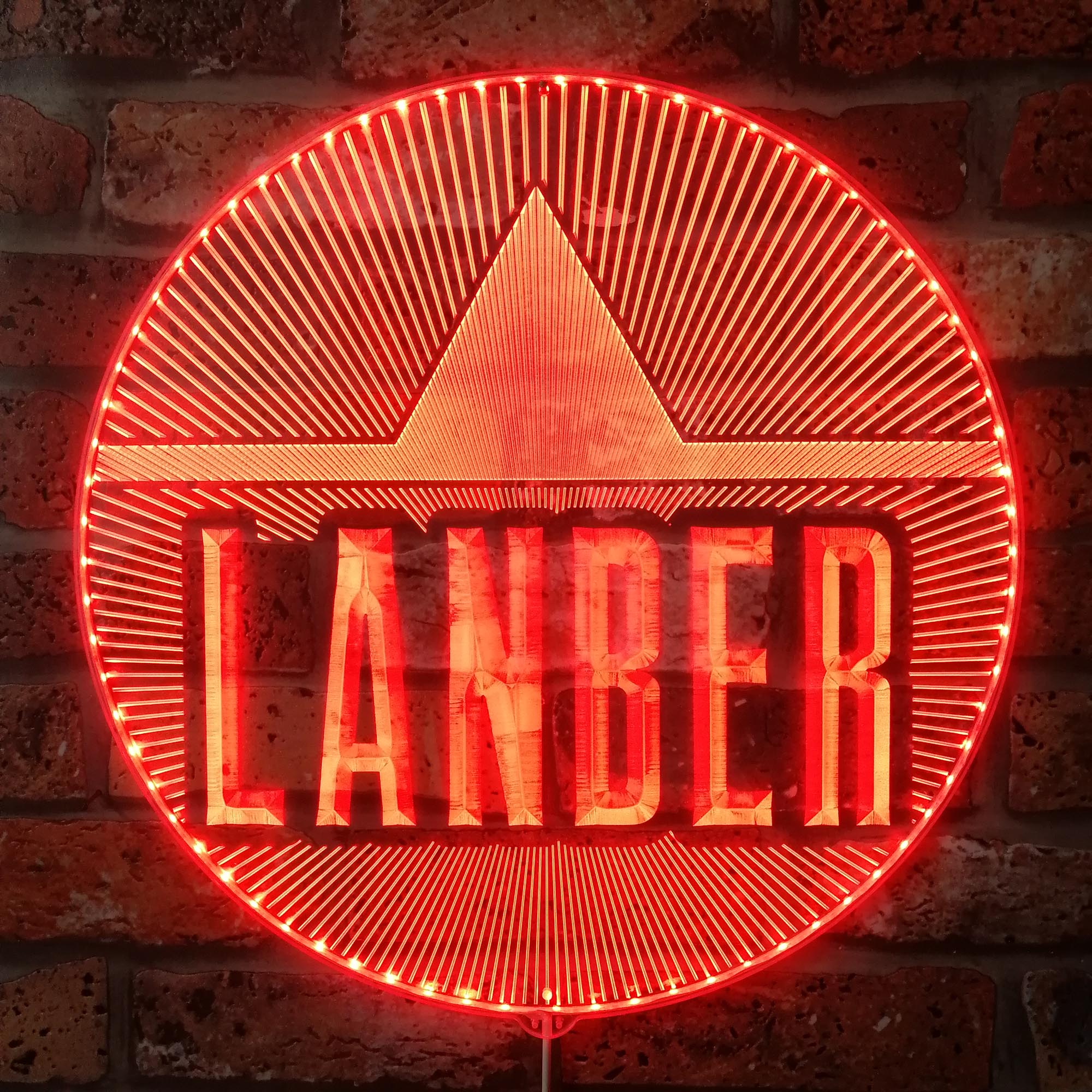 Lanber Style Garage Dynamic RGB Edge Lit LED Sign