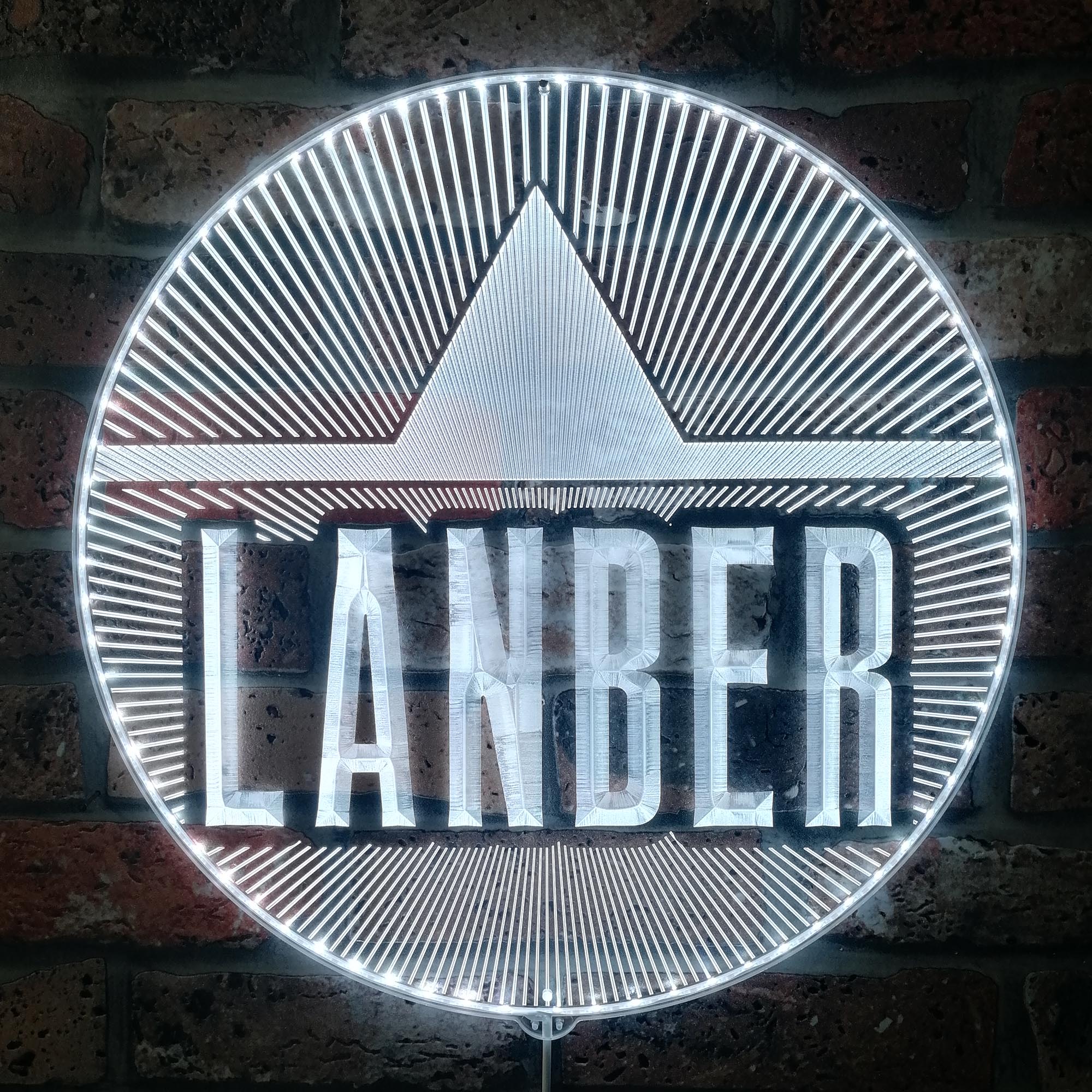 Lanber Style Garage Dynamic RGB Edge Lit LED Sign