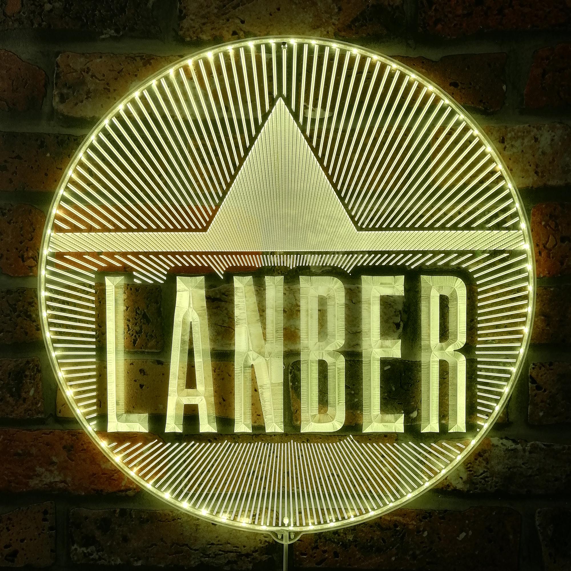 Lanber Style Garage Dynamic RGB Edge Lit LED Sign