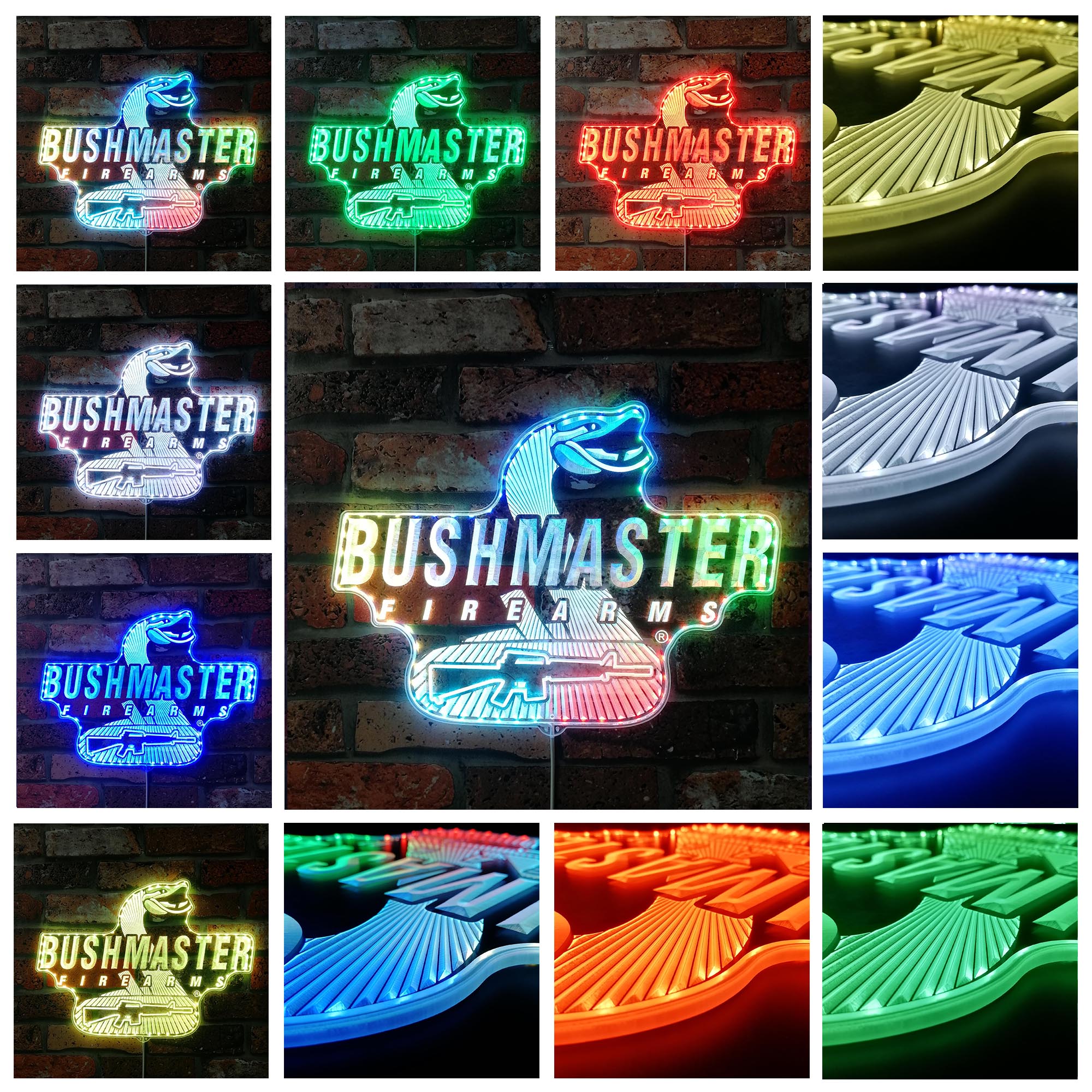 Bushmaster Dynamic RGB Edge Lit LED Sign