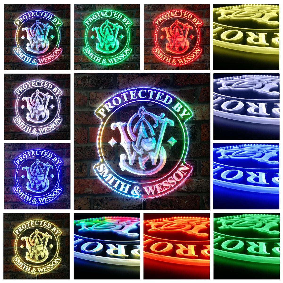 Smith & Wesson Dynamic RGB Edge Lit LED Sign | PROLEDSIGN