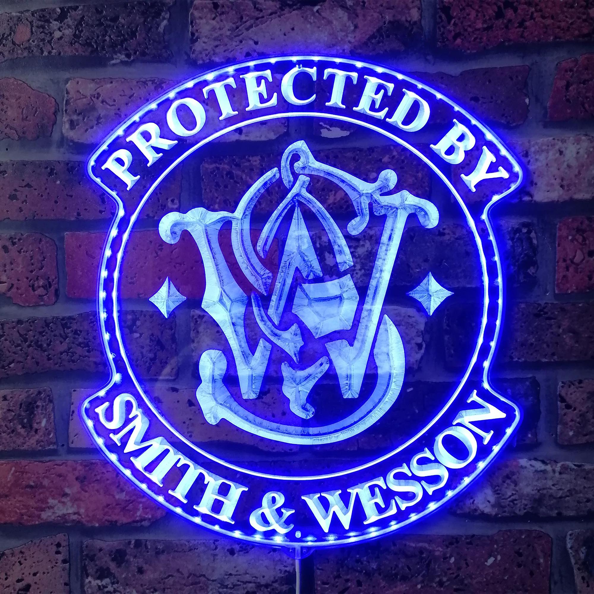 Smith & Wesson Dynamic RGB Edge Lit LED Sign