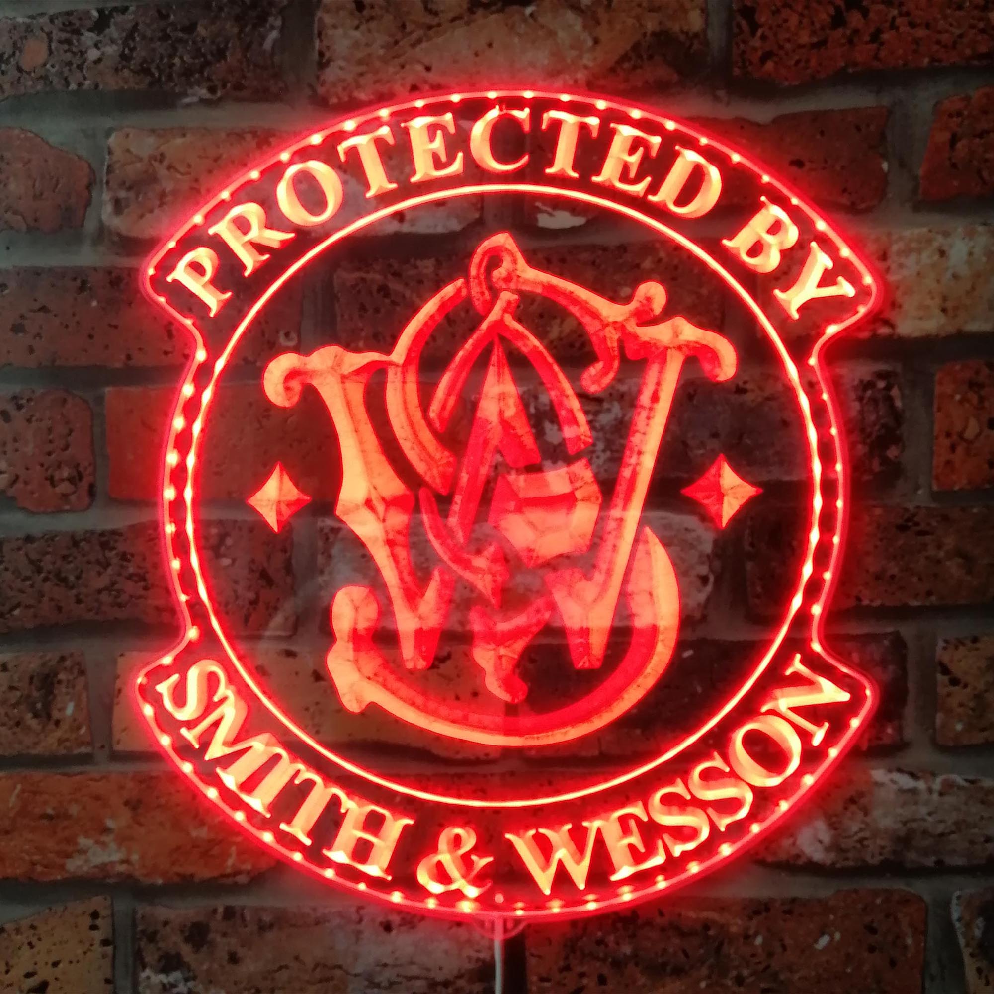 Smith & Wesson Dynamic RGB Edge Lit LED Sign