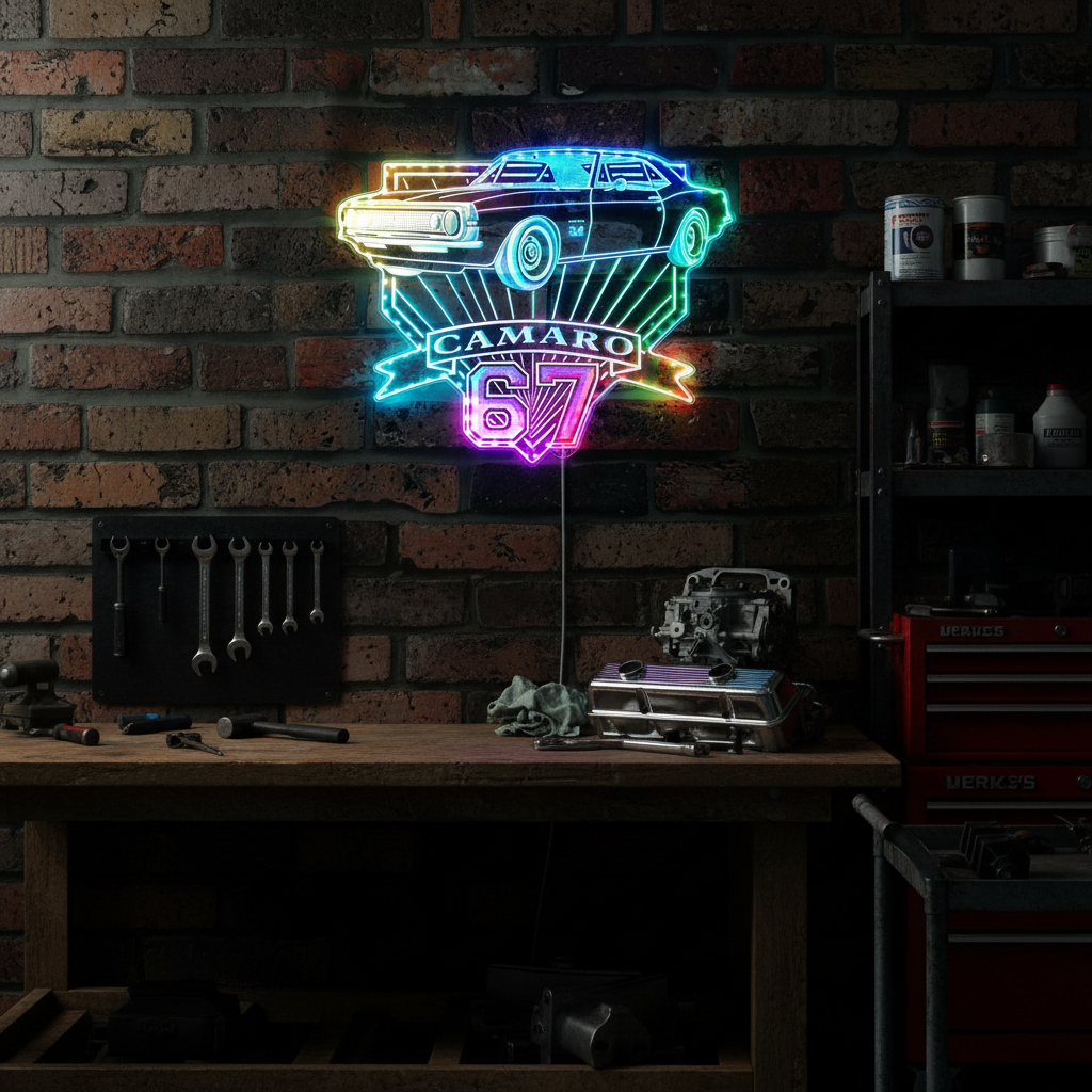 Monster Jam Truck Neon LED Sign with Dynamic RGB Colors