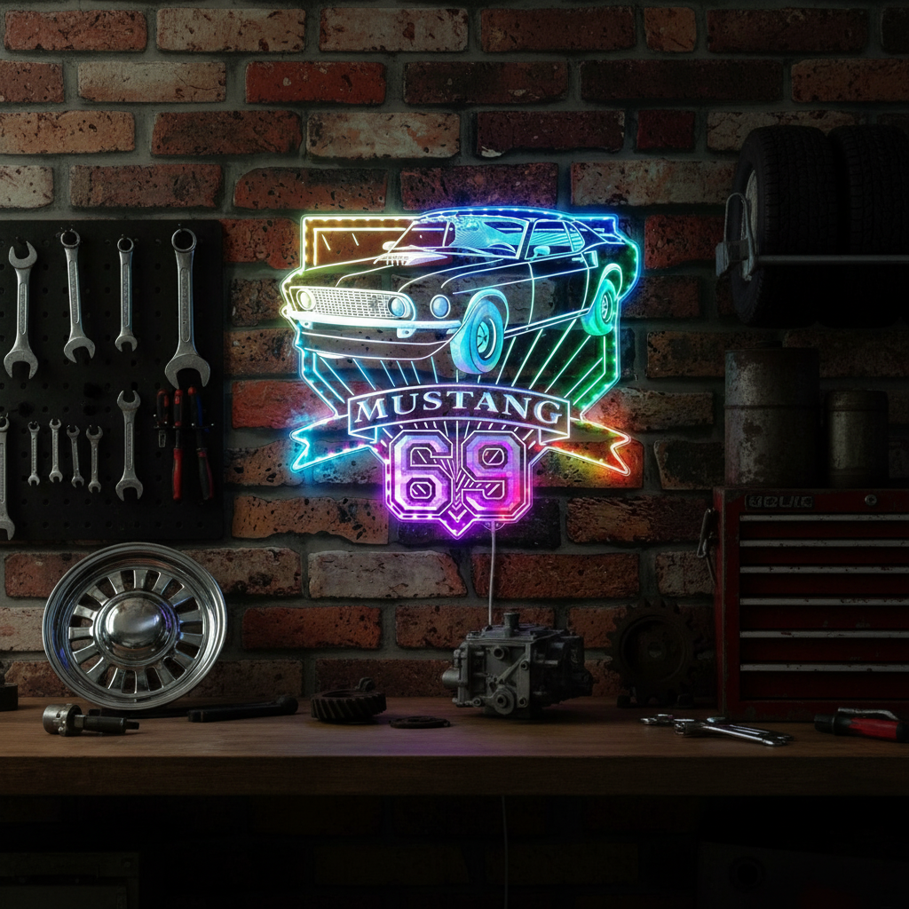 Monster Jam Truck Neon LED Sign with Dynamic RGB Colors