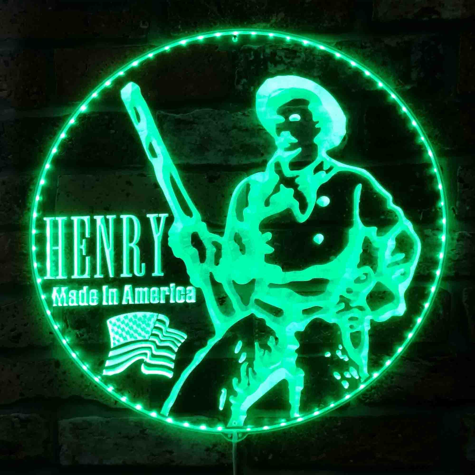 Henry Arms Logo Dynamic RGB Edge Lit LED Sign