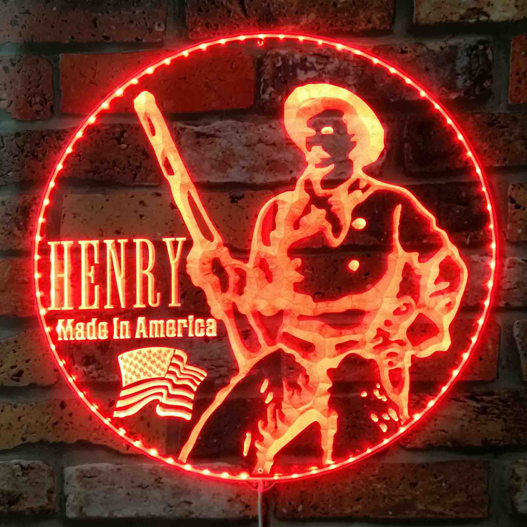 Henry Arms Logo Dynamic RGB Edge Lit LED Sign