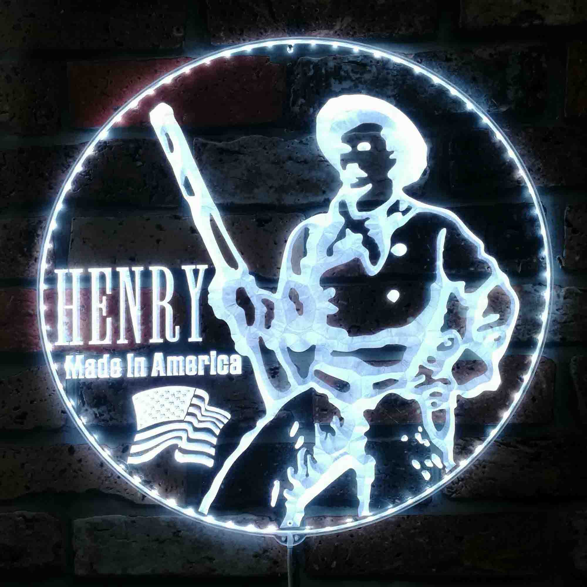 Henry Arms Logo Dynamic RGB Edge Lit LED Sign