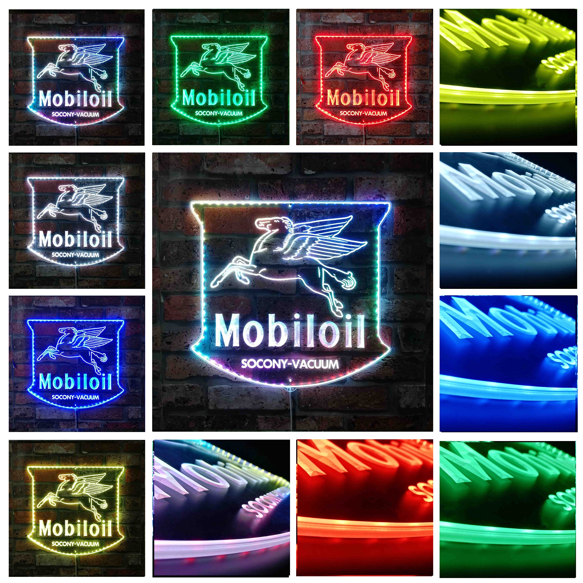 MOBILOIL Dynamic RGB Edge Lit LED Sign