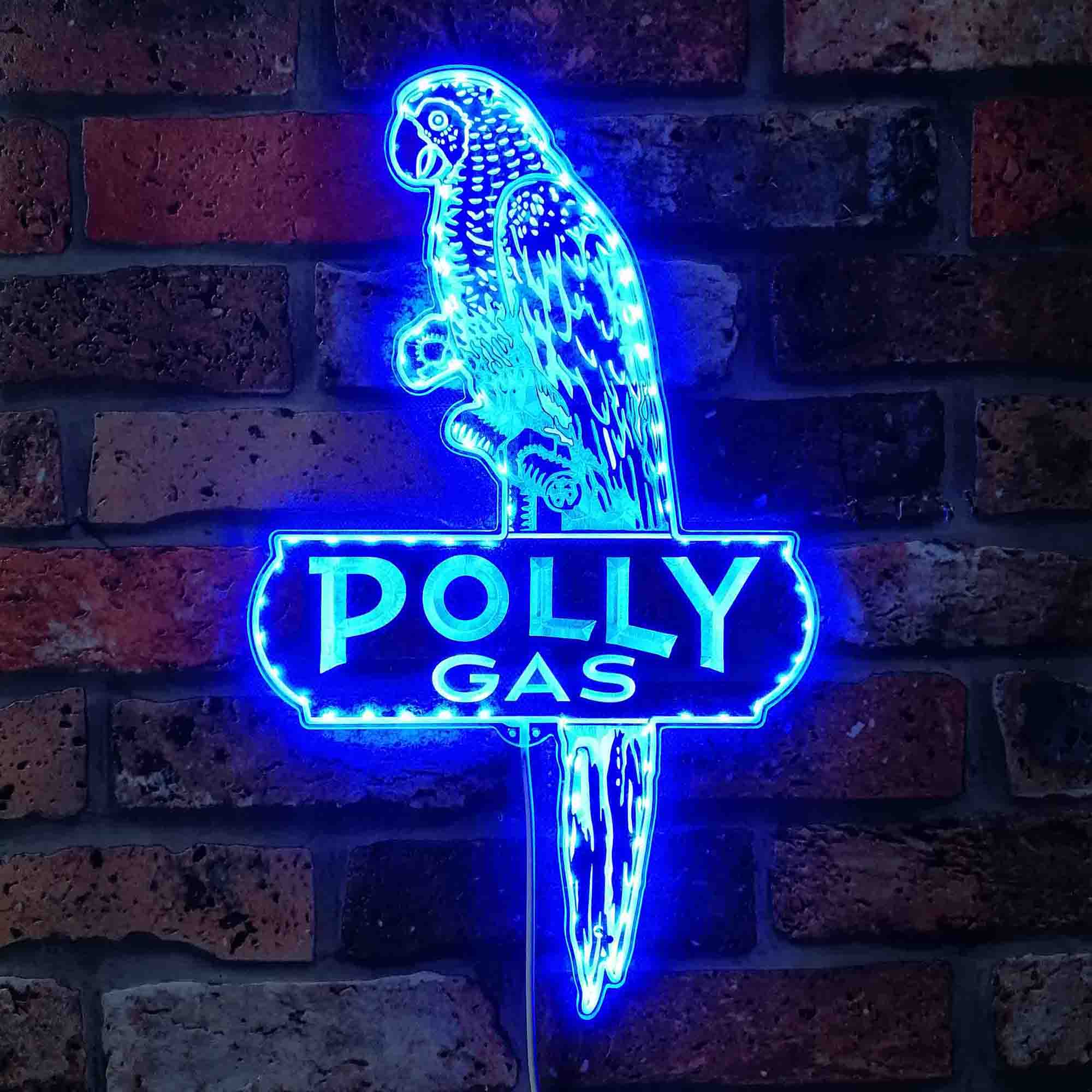 POLLY-GAS Dynamic RGB Edge Lit LED Sign