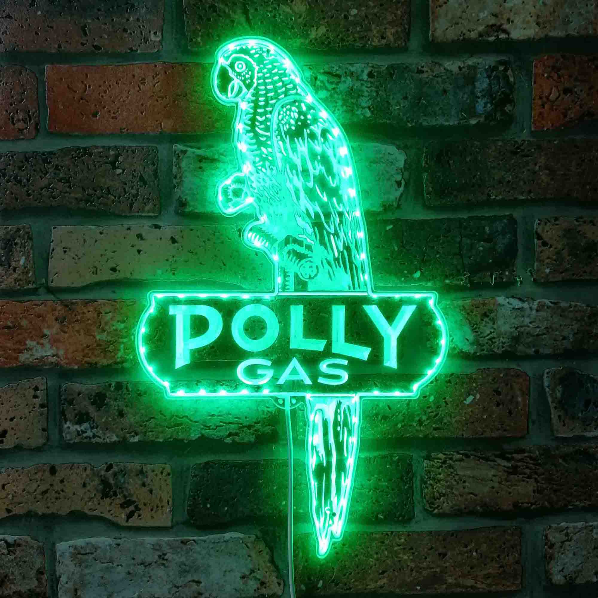 POLLY-GAS Dynamic RGB Edge Lit LED Sign