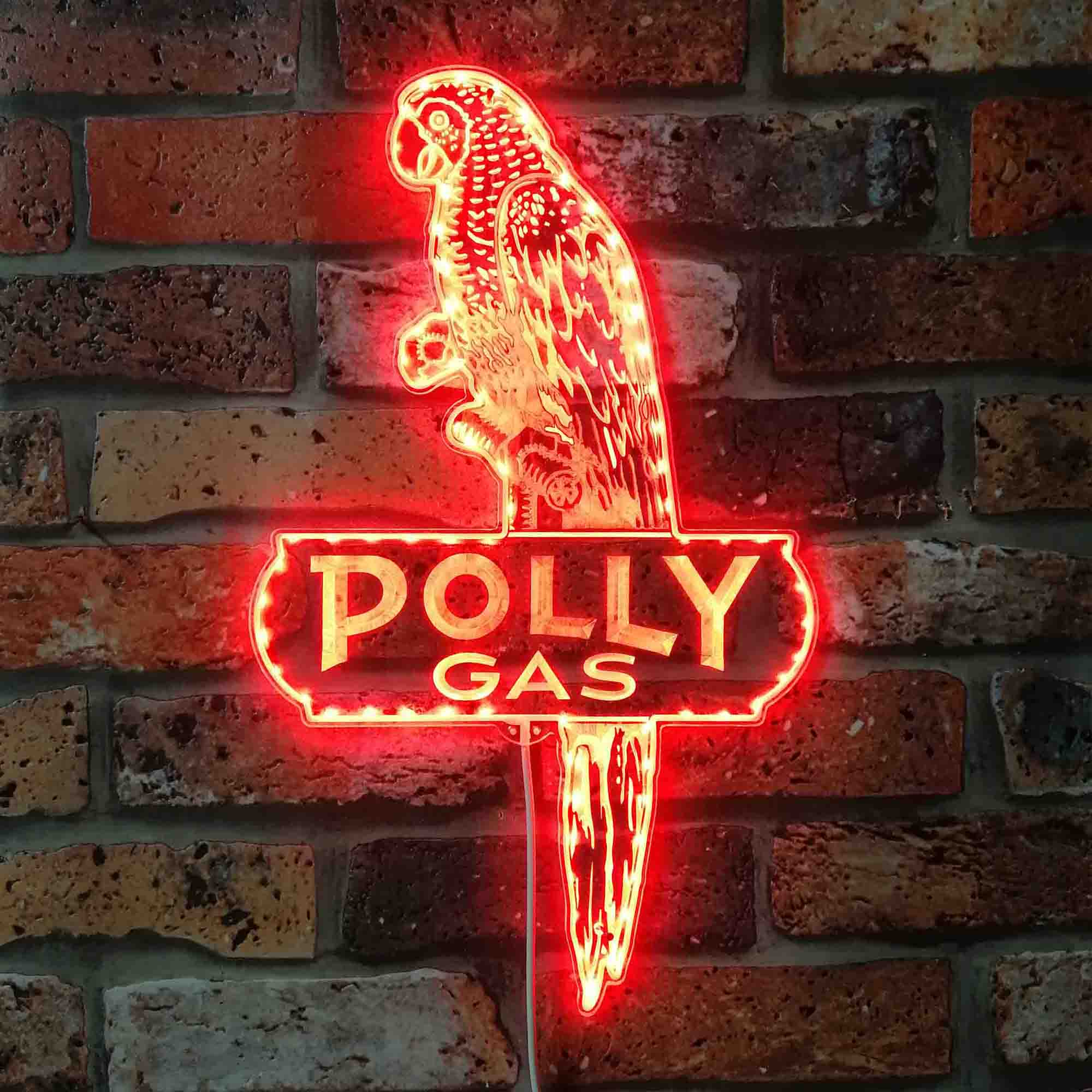 POLLY-GAS Dynamic RGB Edge Lit LED Sign