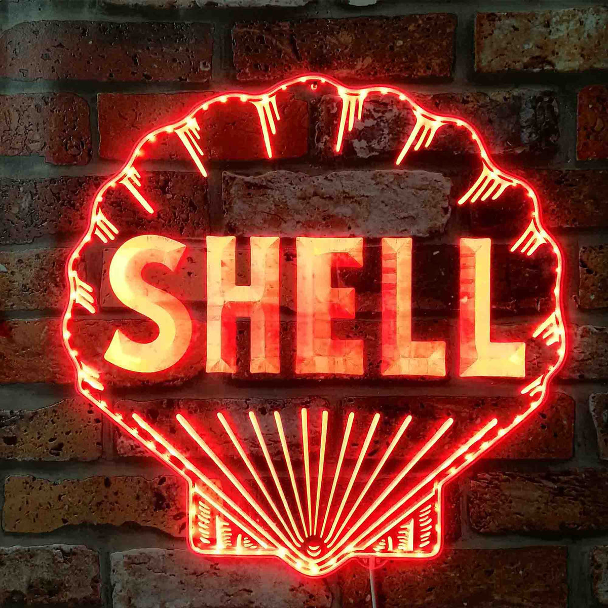 SHELL Dynamic RGB Edge Lit LED Sign | PROLEDSIGN