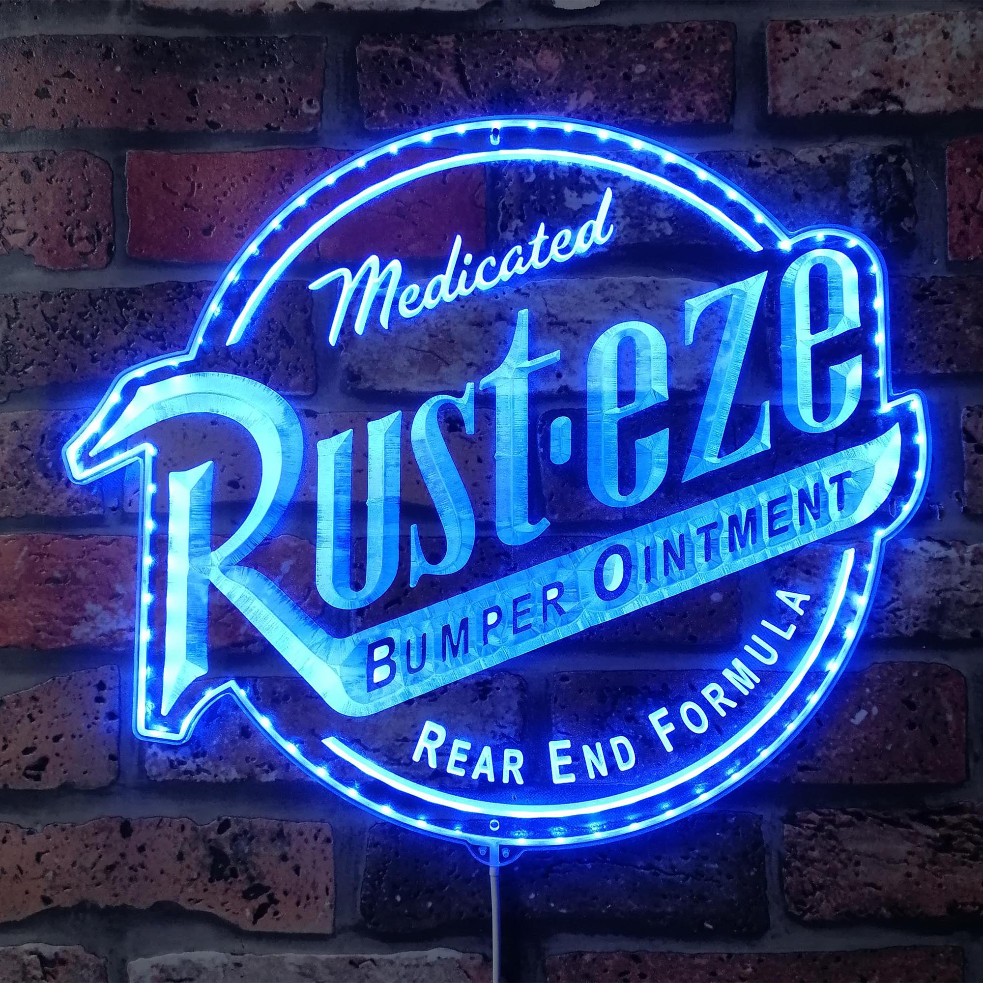 Rust-Eze Car Dynamic RGB Edge Lit LED Sign