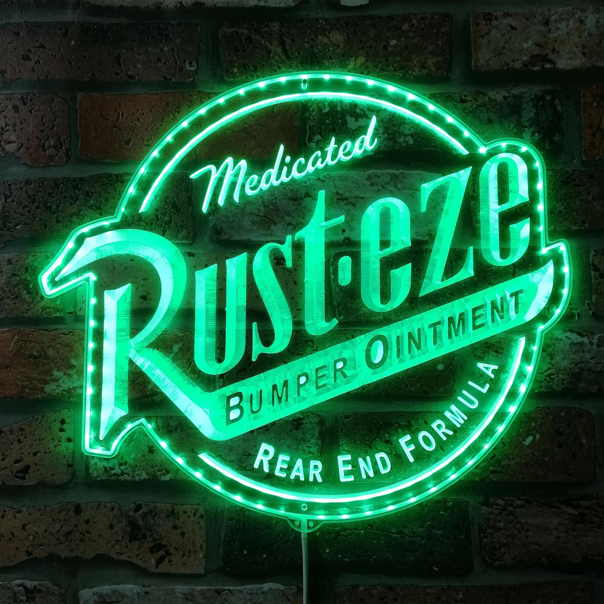 Rust-Eze Car Dynamic RGB Edge Lit LED Sign