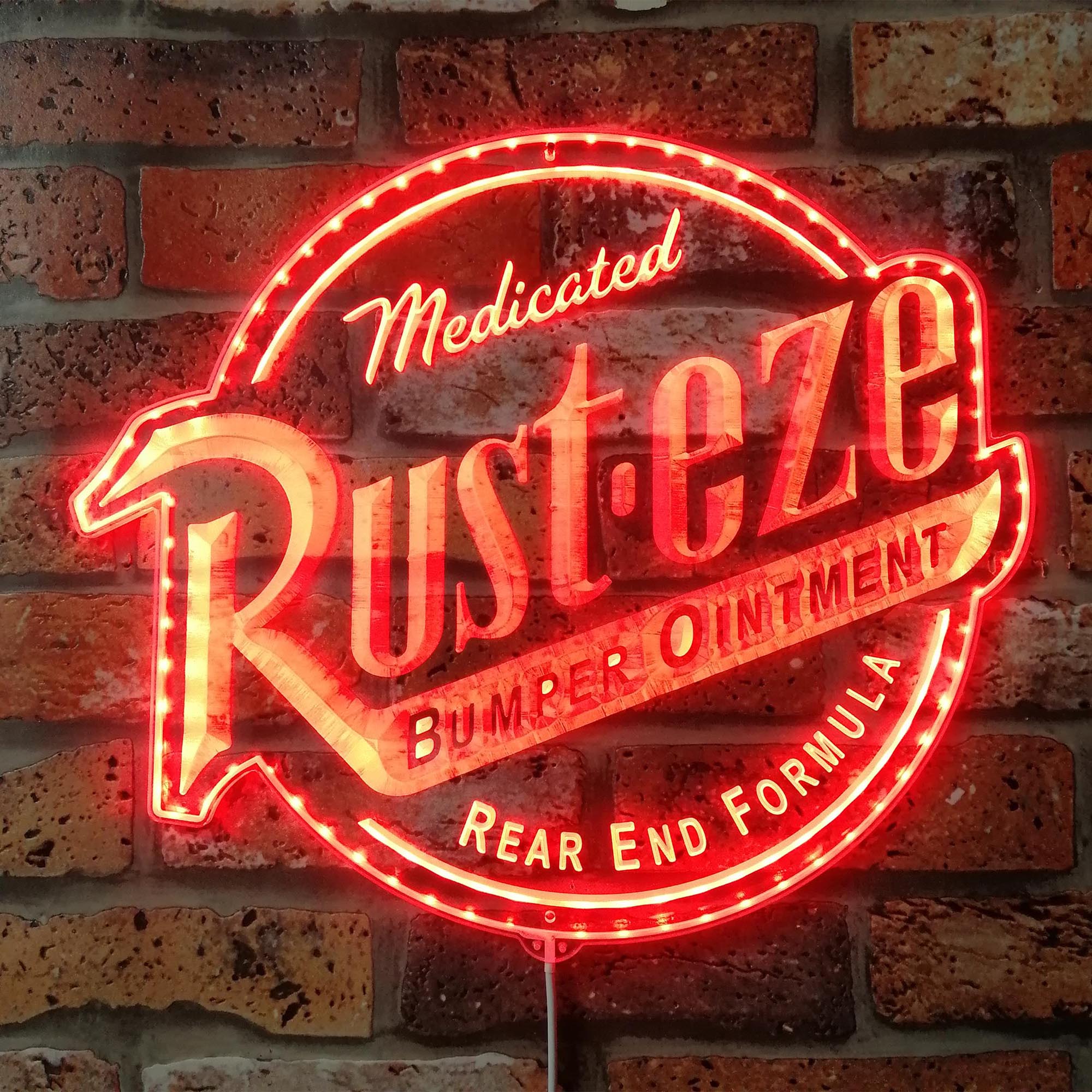 Rust-Eze Car Dynamic RGB Edge Lit LED Sign