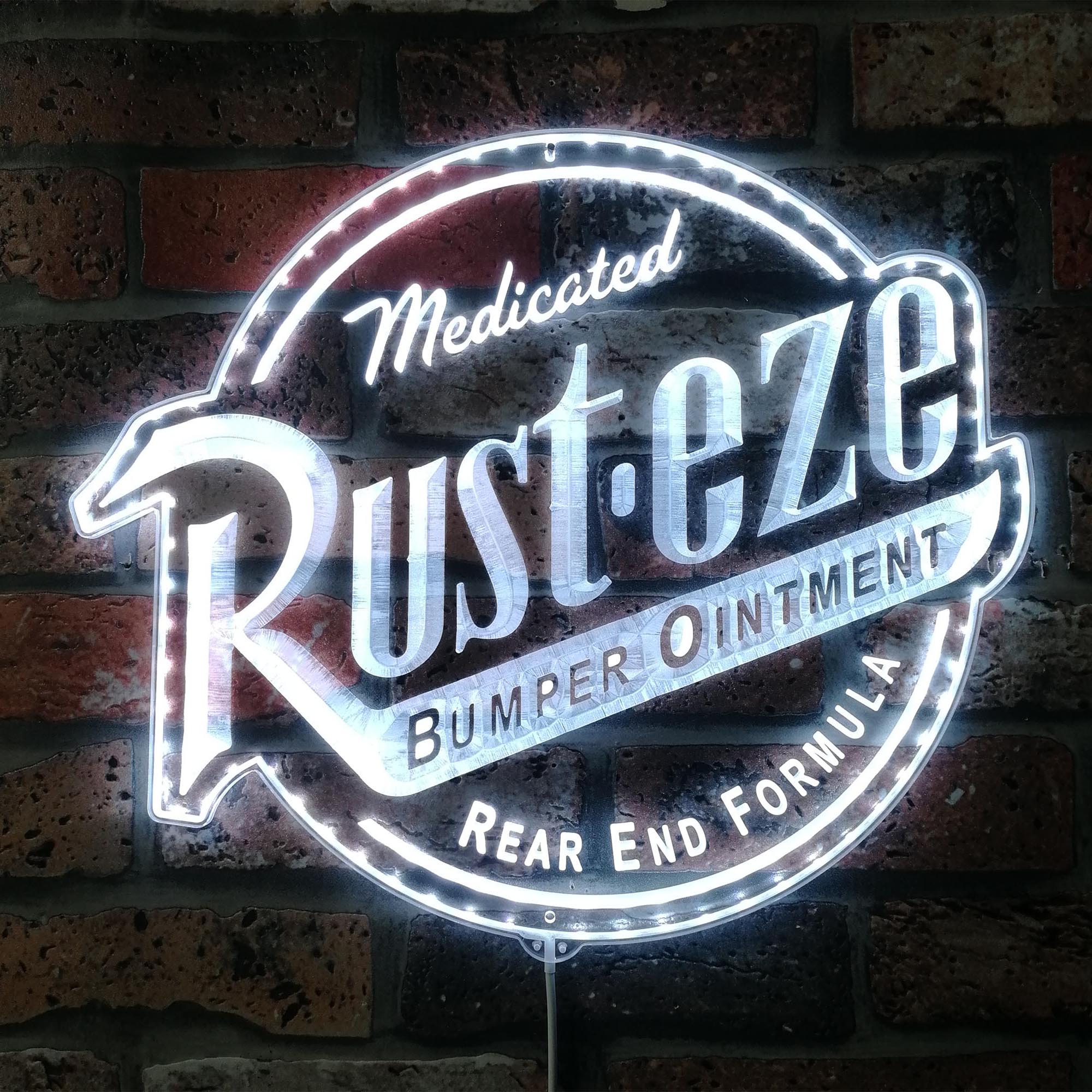 Rust-Eze Car Dynamic RGB Edge Lit LED Sign