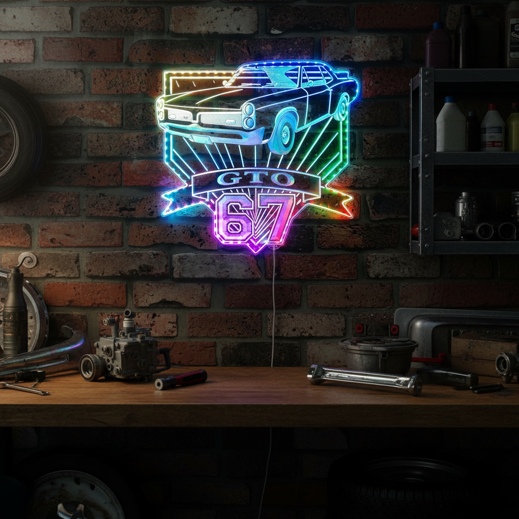 Nhra Drag Racing Neon LED Sign with Dynamic RGB Colors