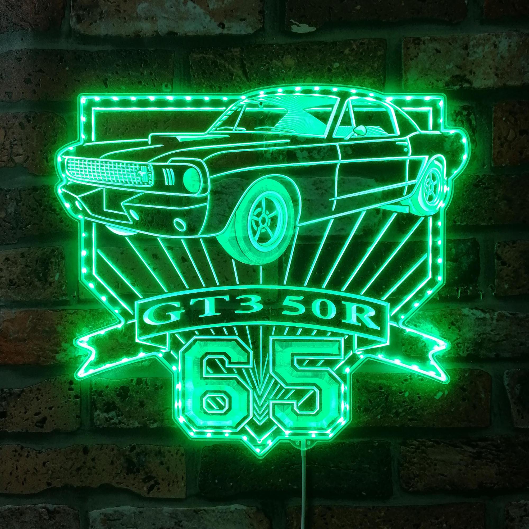 Shelby Mustang GT350R 1965 Dynamic RGB Edge Lit LED Sign