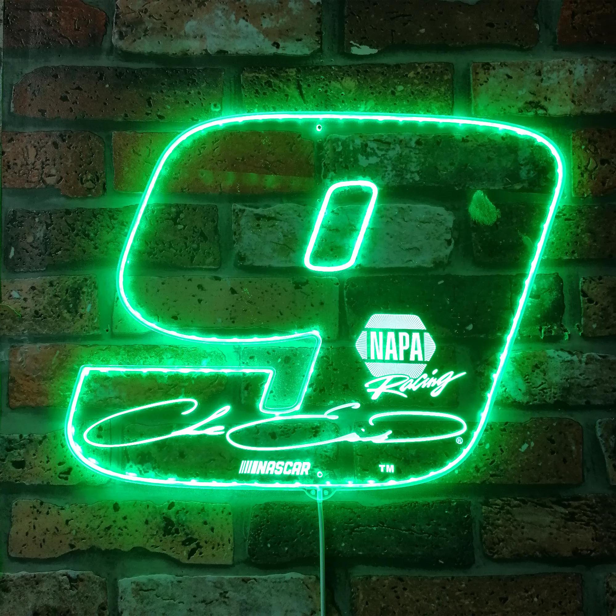 Chase Elliott #9 Large Number Dynamic RGB Edge Lit LED Sign