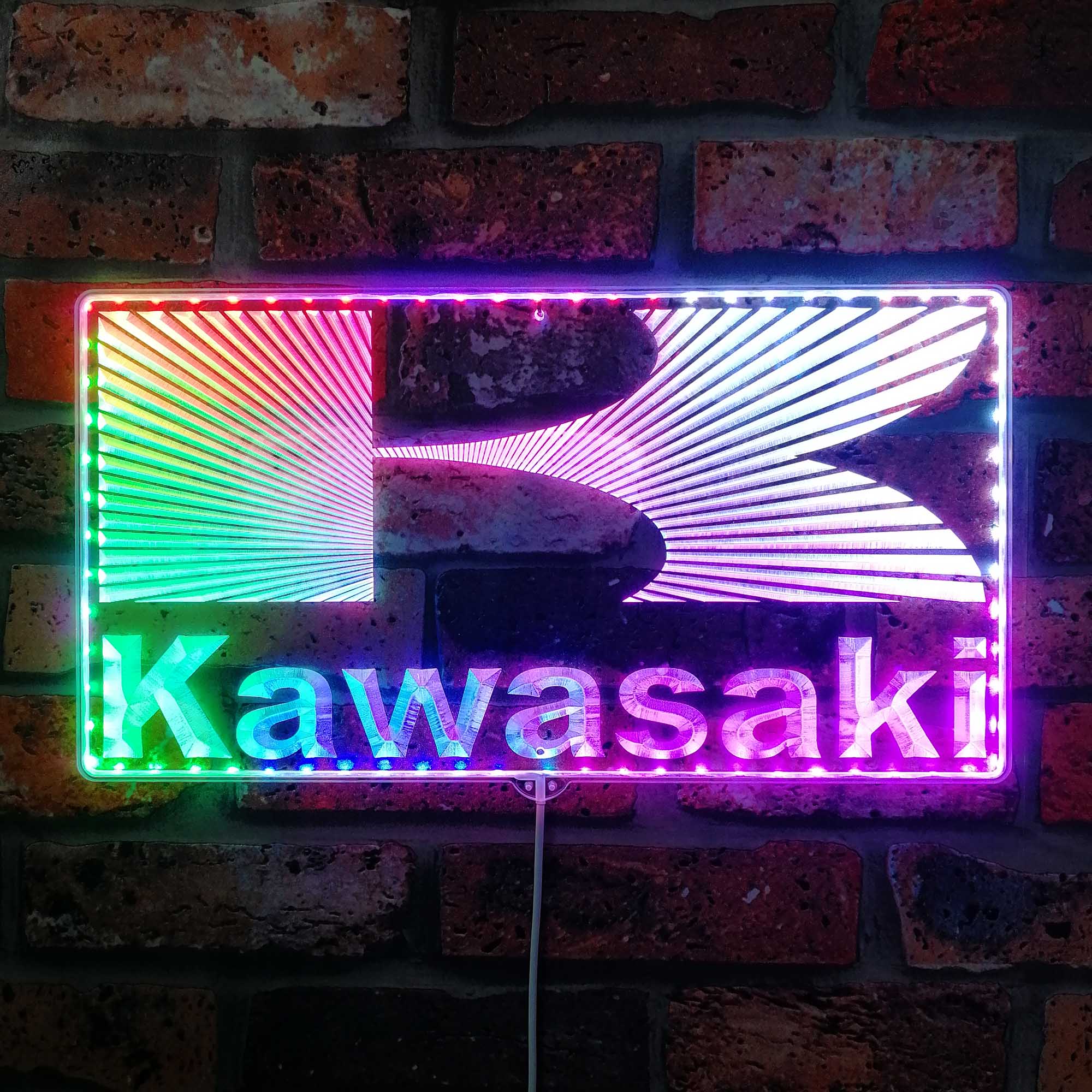 Kawasaki Dynamic RGB Edge Lit LED Sign