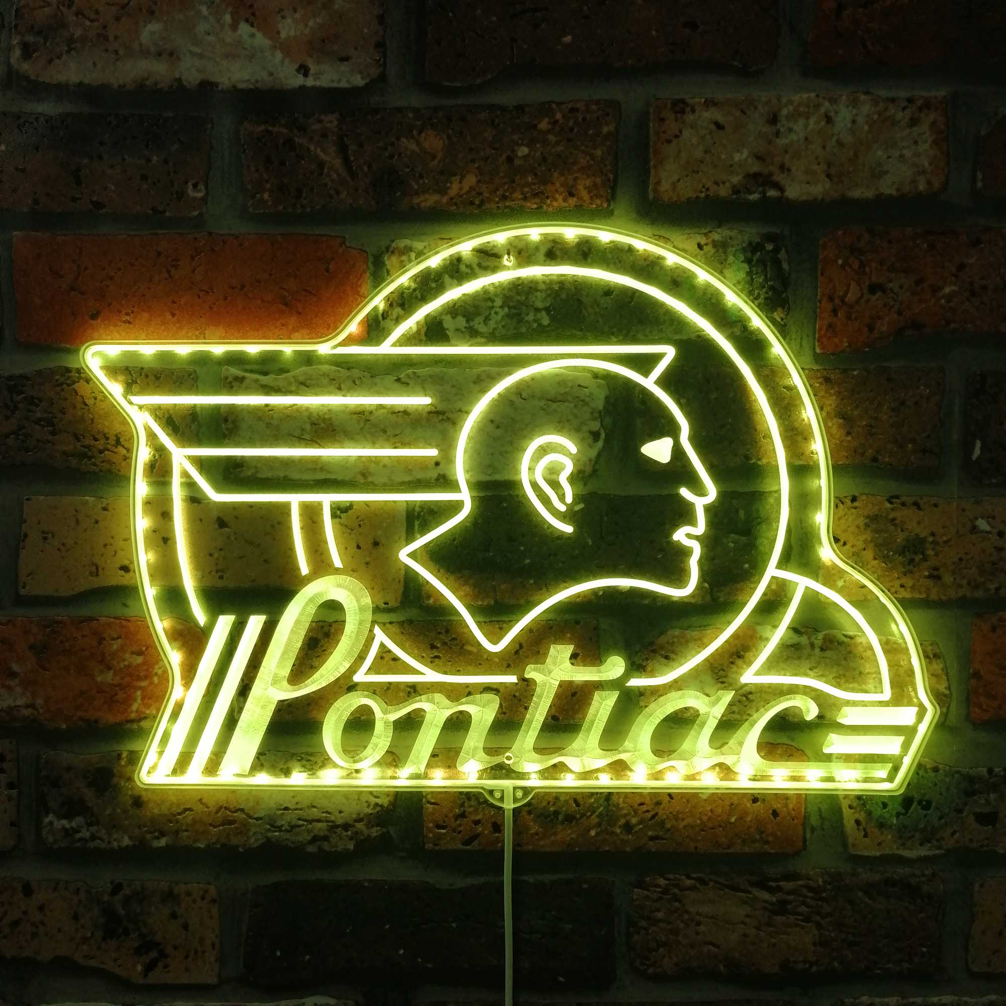 Pontiac Vintage 50s Dynamic RGB Edge Lit LED Sign