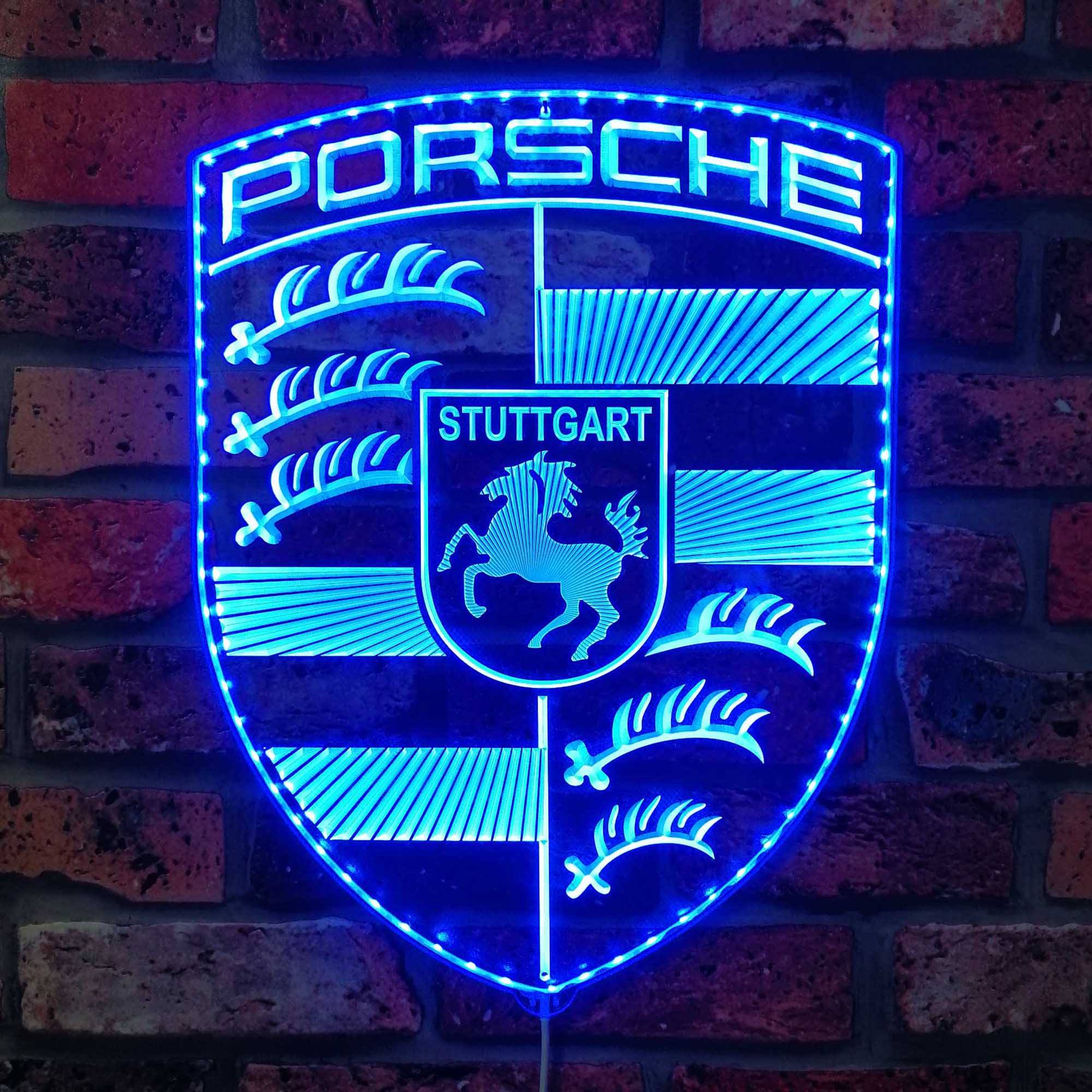 Porsche Dynamic RGB Edge Lit LED Sign