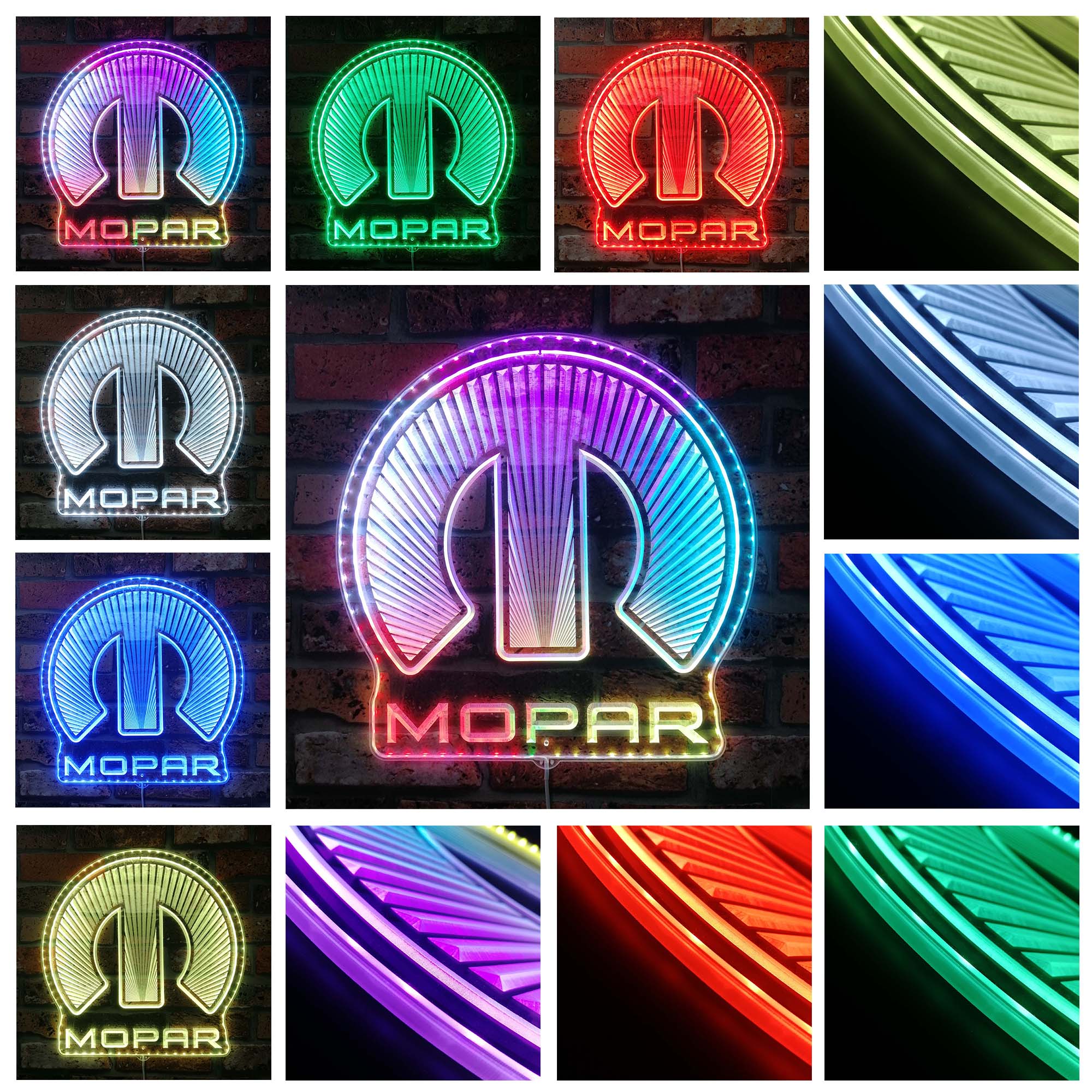 Mopar Dynamic RGB Edge Lit LED Sign