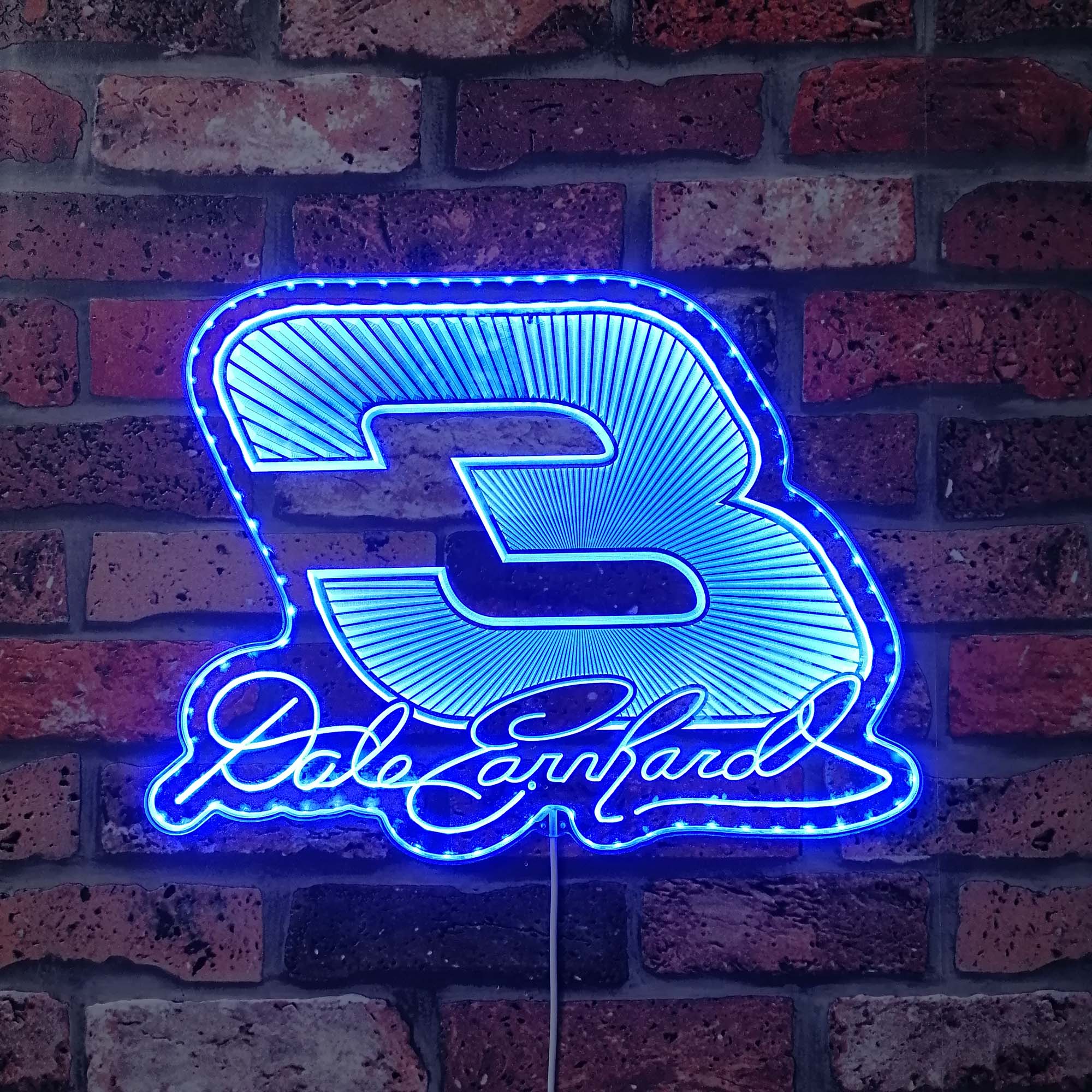 Dale Earnhardt Neon Neon LED Sign with Dynamic RGB Colors