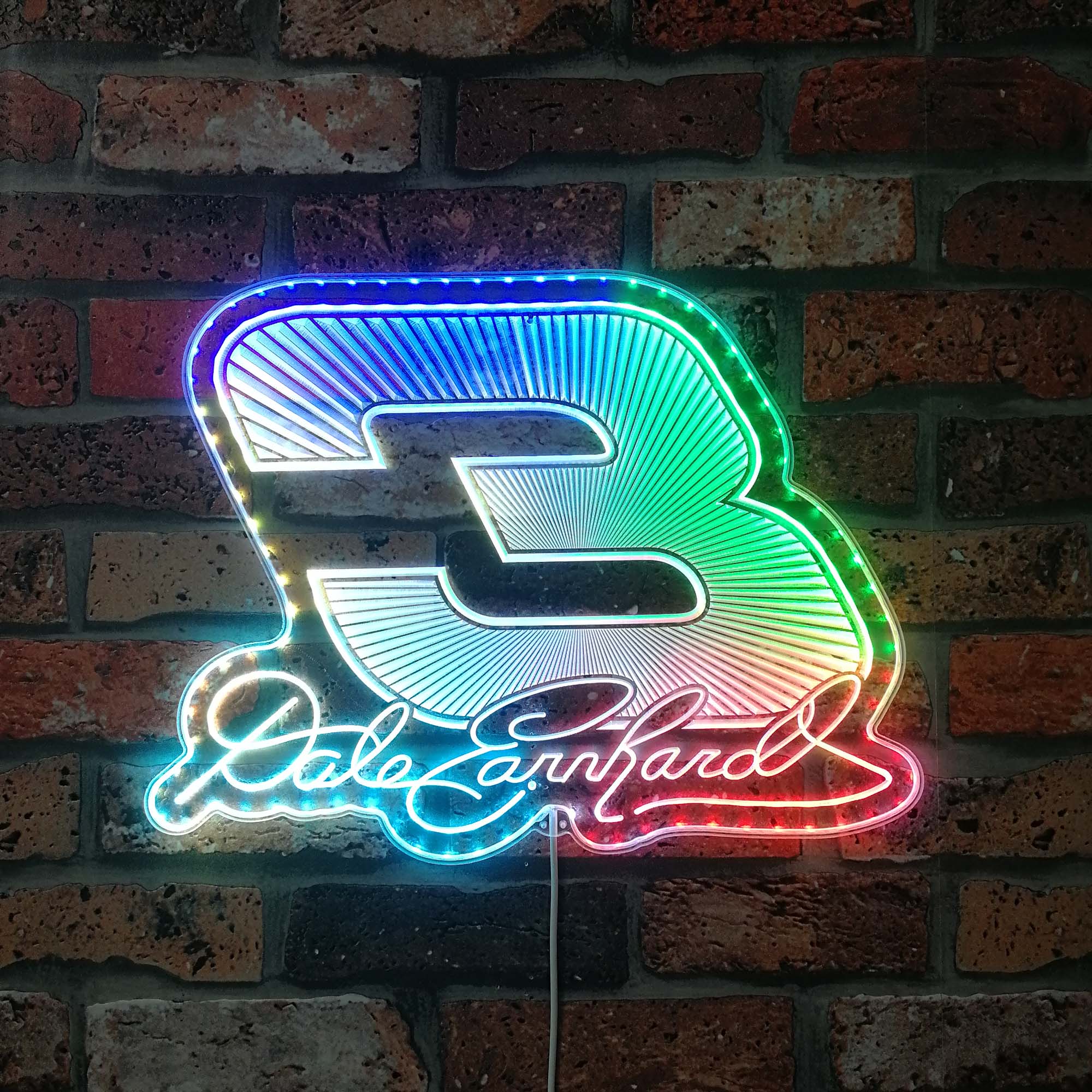 Dale Earnhardt Neon Dynamic RGB Edge Lit LED Sign