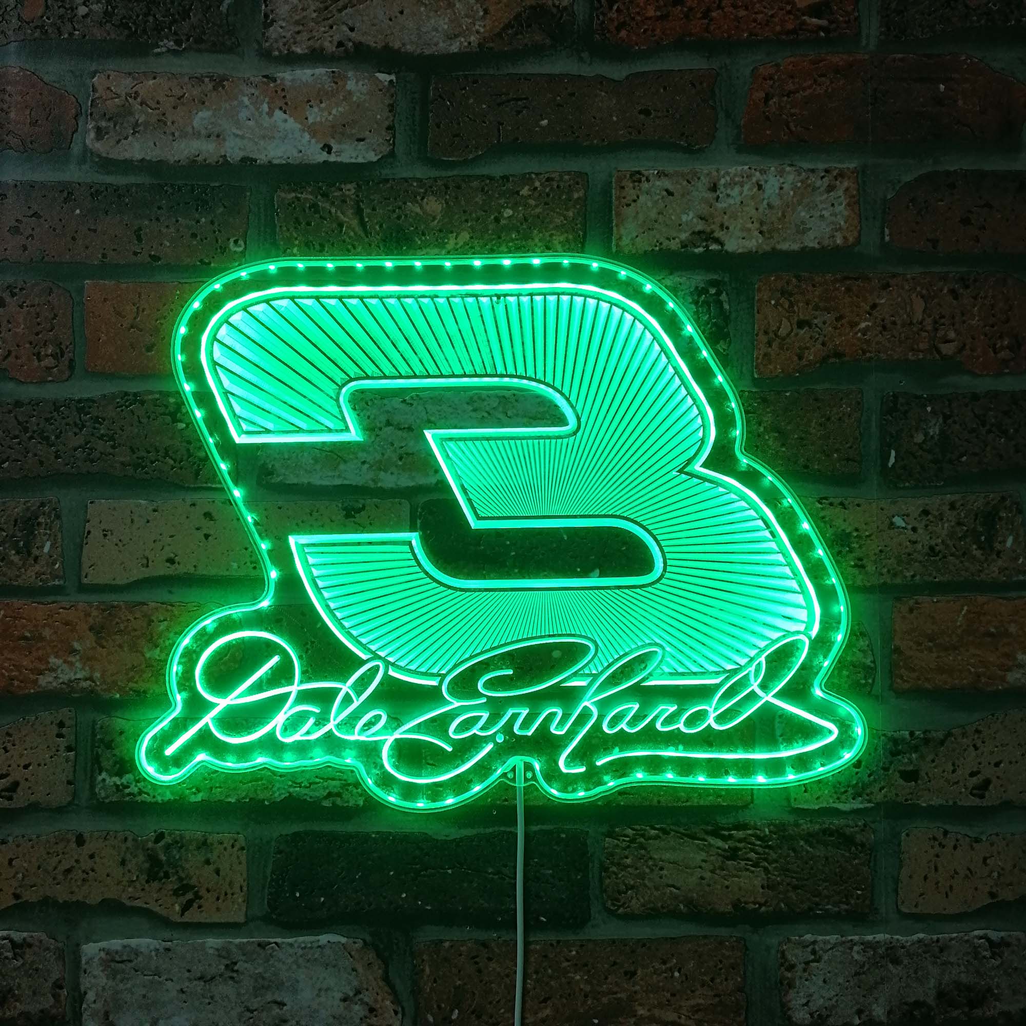 Dale Earnhardt Neon Neon LED Sign with Dynamic RGB Colors