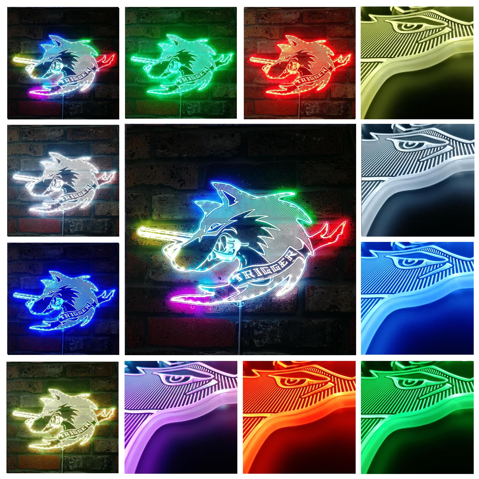 Ace Combat Trigger Dynamic RGB Edge Lit LED Sign