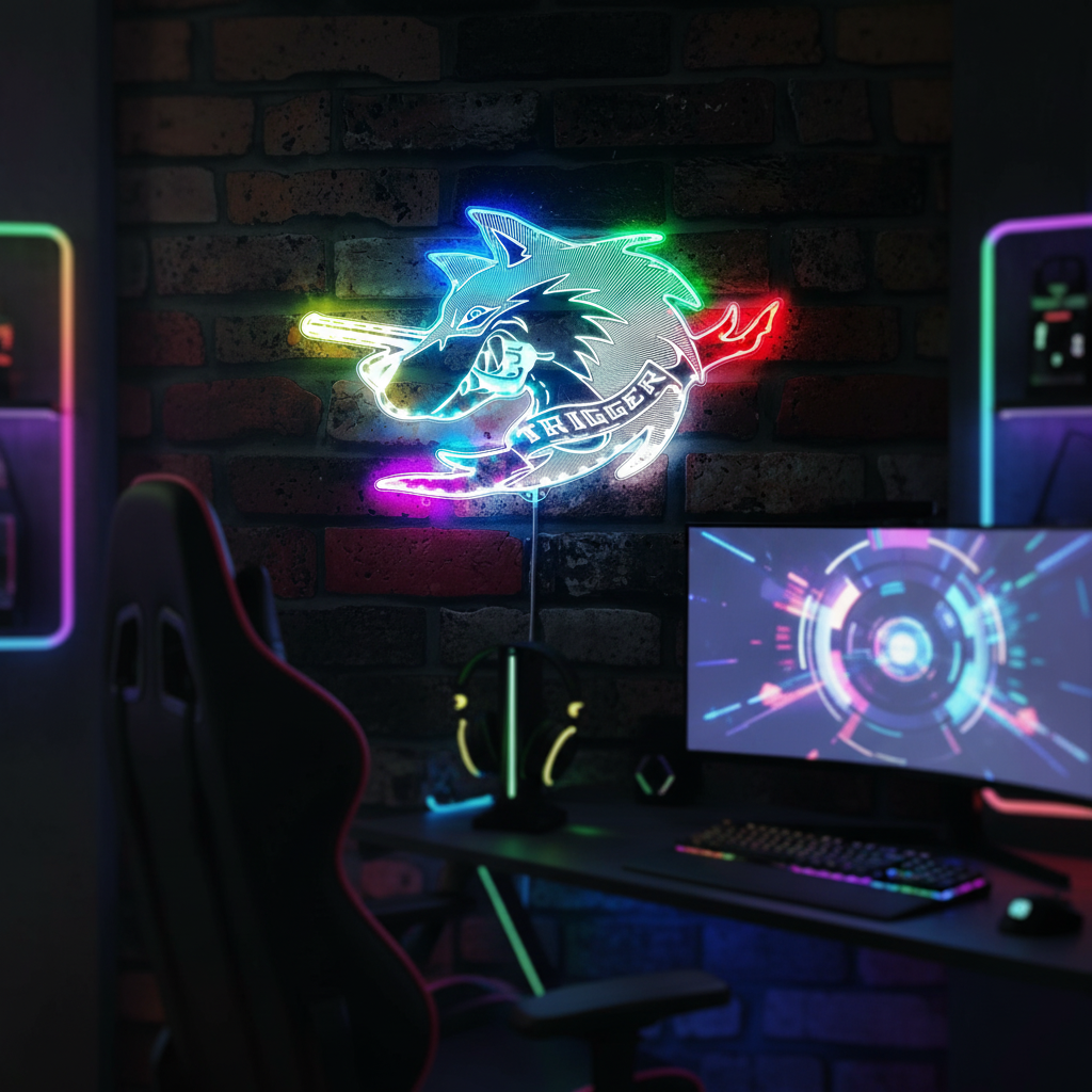 Ace Combat Trigger Neon LED Sign with Dynamic RGB Colors