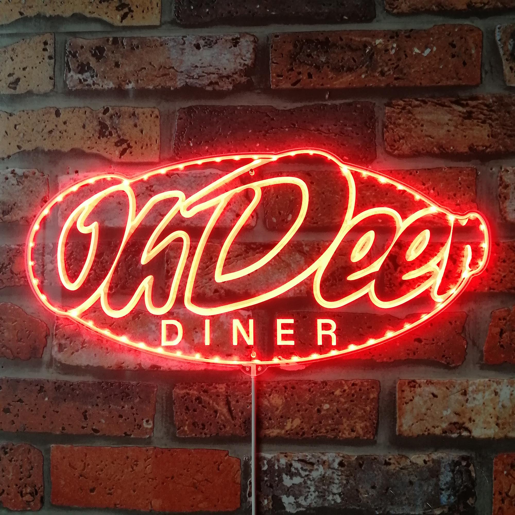 Oh Deer Diner Alan Wake RGB Edge Lit LED Sign