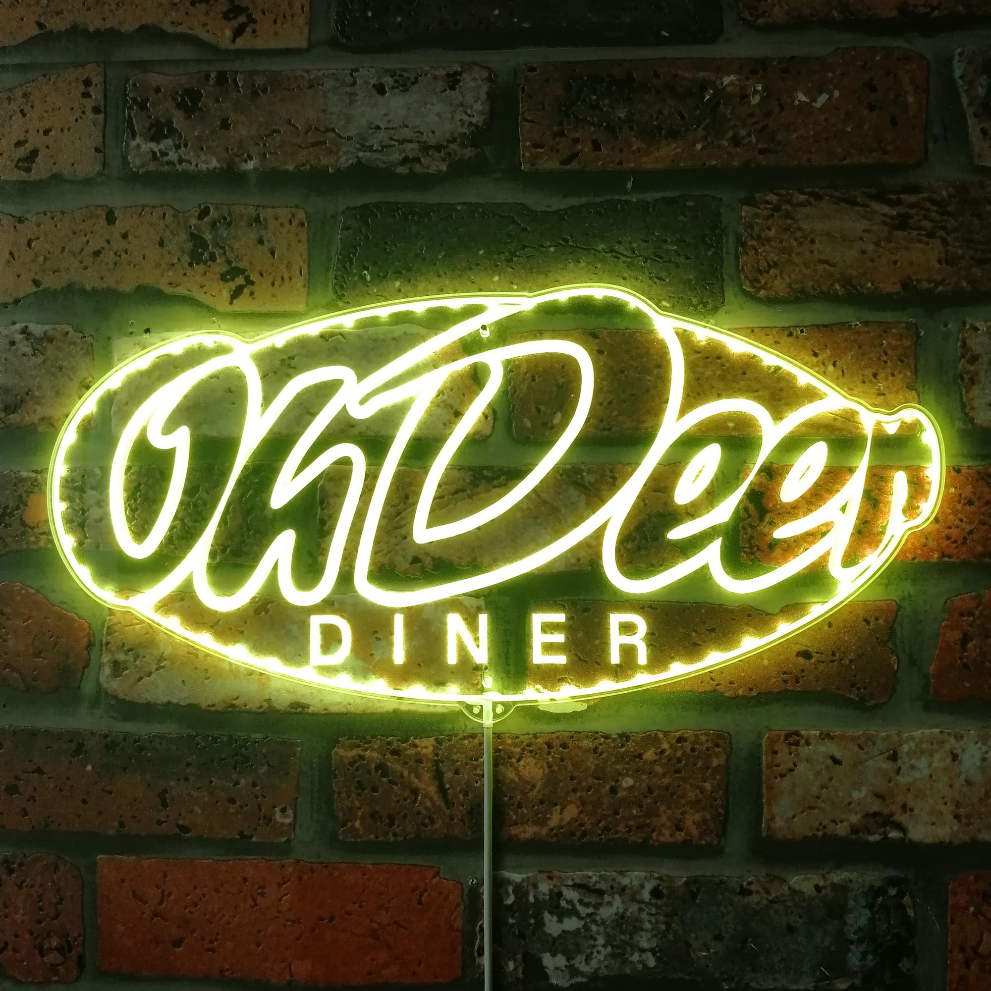 Oh Deer Diner Alan Wake RGB Edge Lit LED Sign