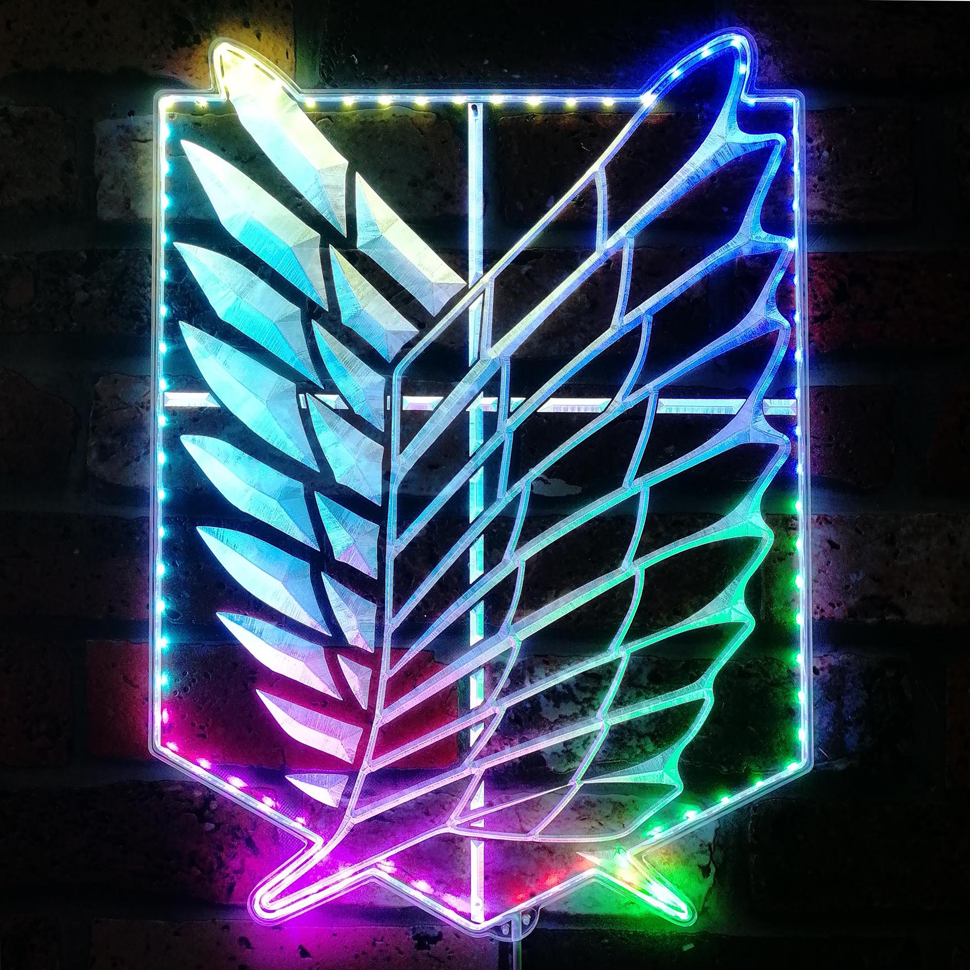 Attack on Titan Wings Dynamic RGB Edge Lit LED Sign