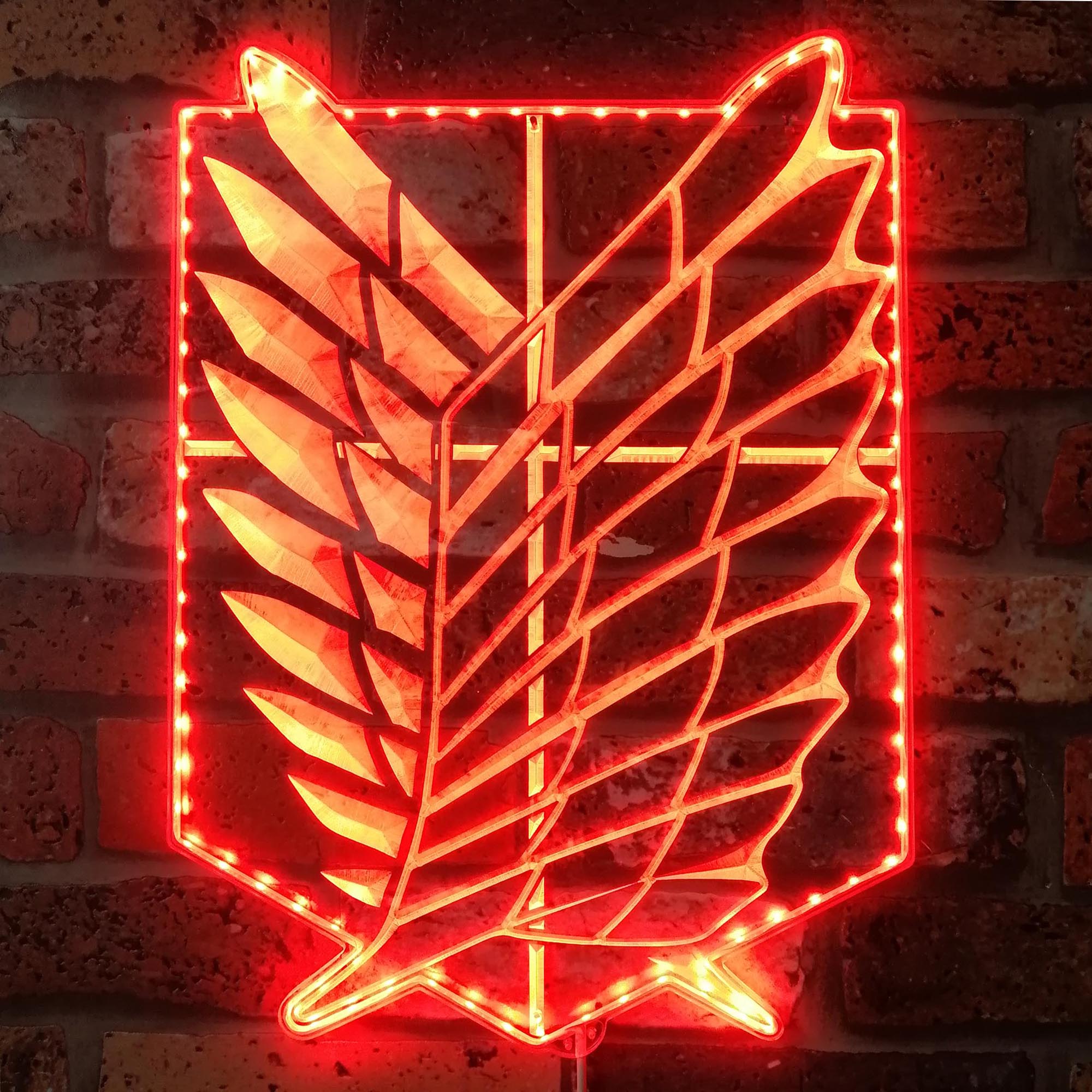 Attack on Titan Wings of Freedom Dynamic RGB Edge Lit LED Sign