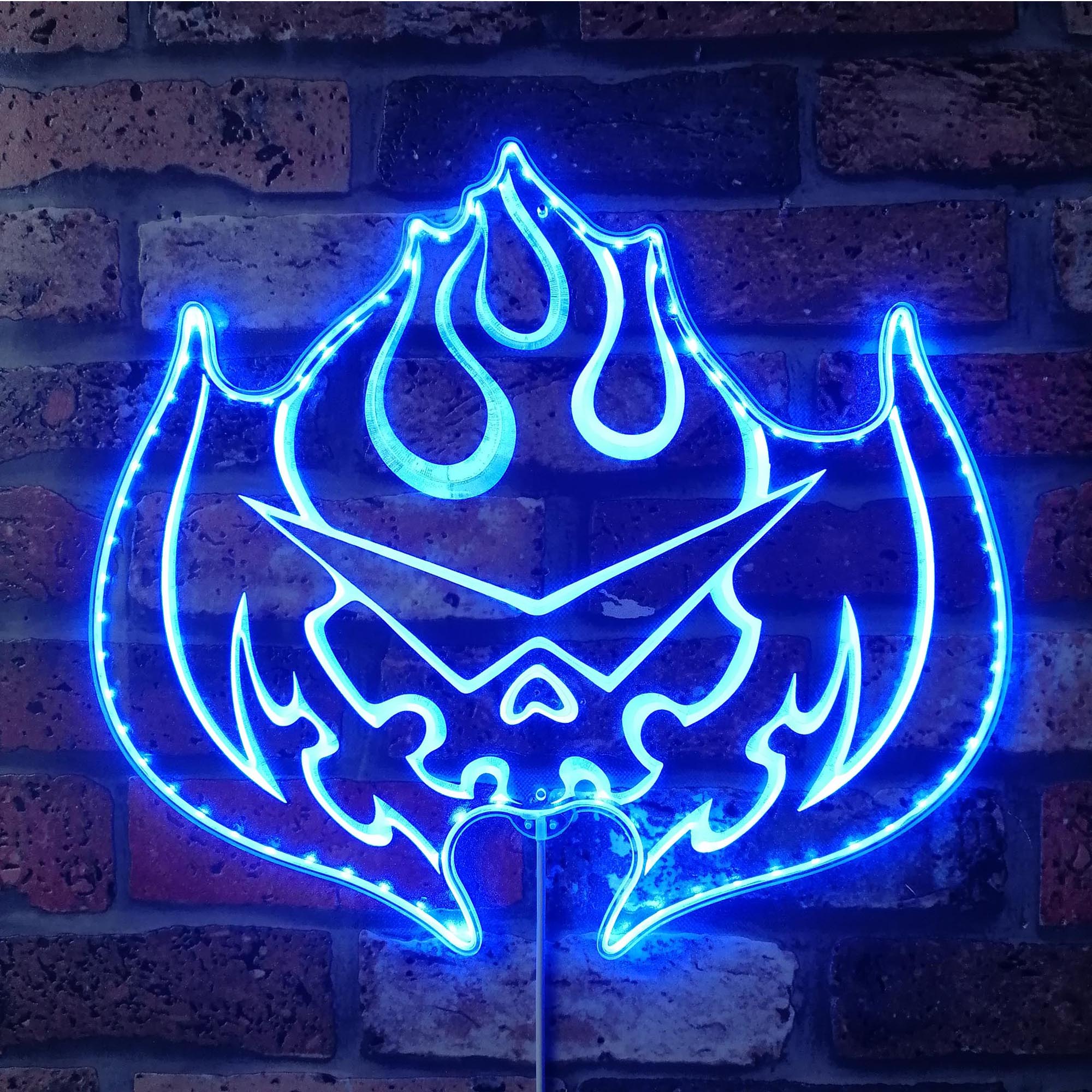 Gurren Lagann Flaming Skull Dynamic RGB Edge Lit LED Sign