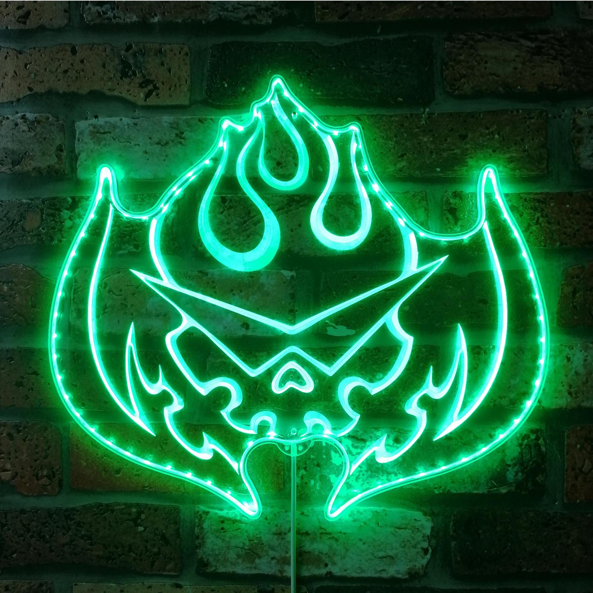 Gurren Lagann Flaming Skull Dynamic RGB Edge Lit LED Sign