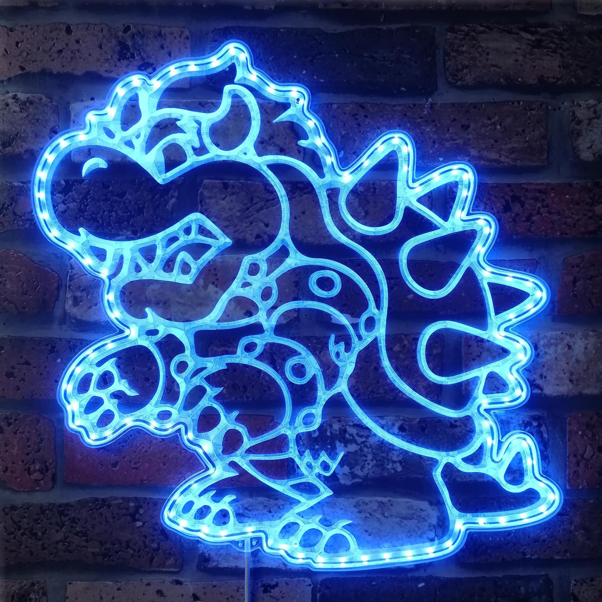 Super Mario Bowser Dynamic RGB Neon Edge Lit LED Sign