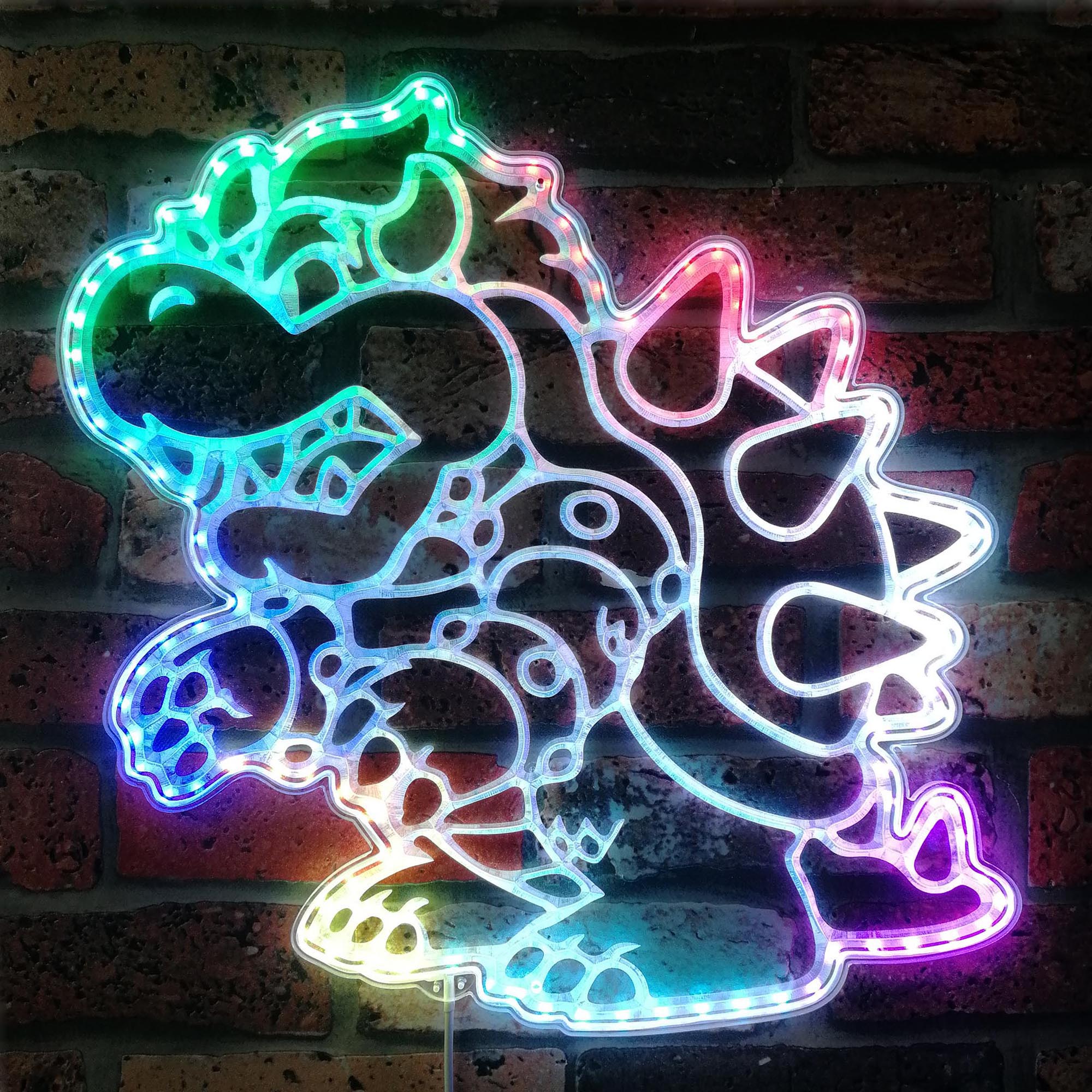 Super Mario Bowser Dynamic RGB Edge Lit LED Sign