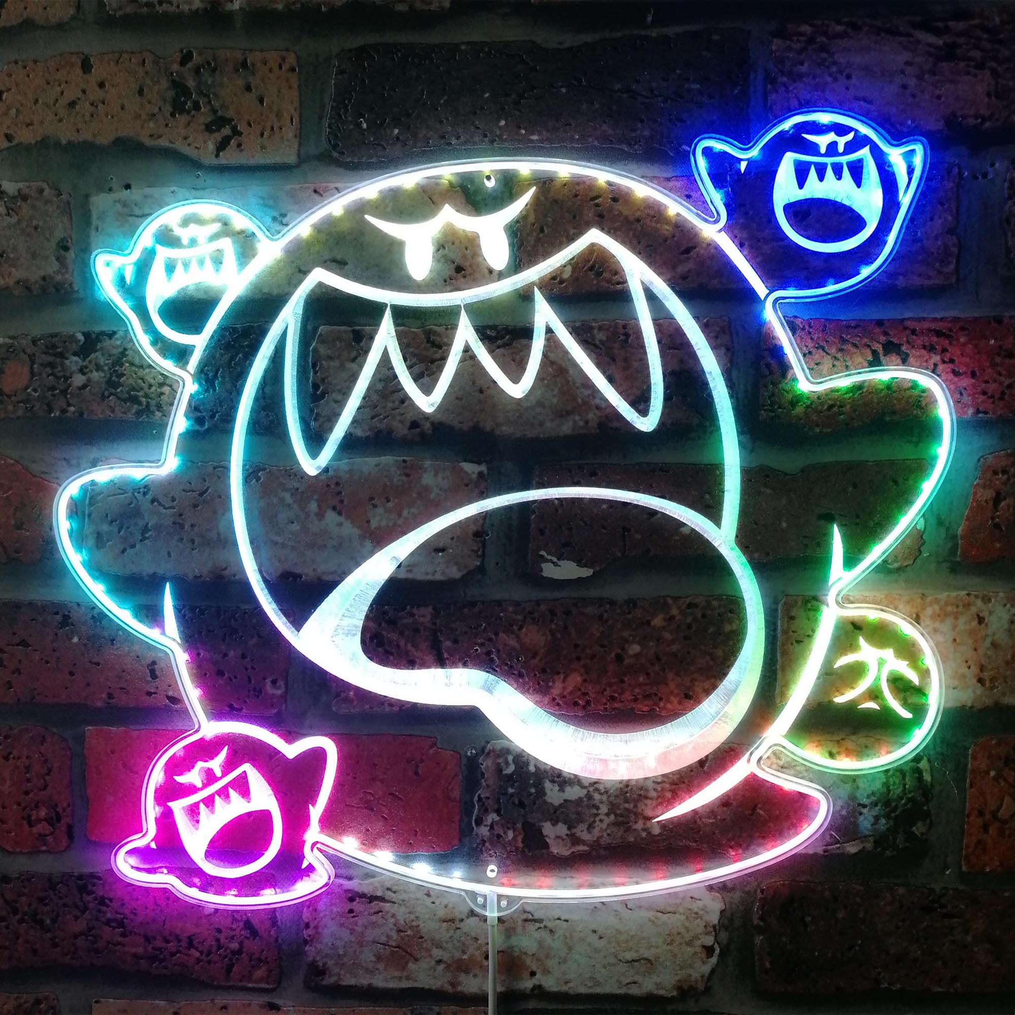 Super Mario Boo Dynamic RGB Edge Lit LED Sign