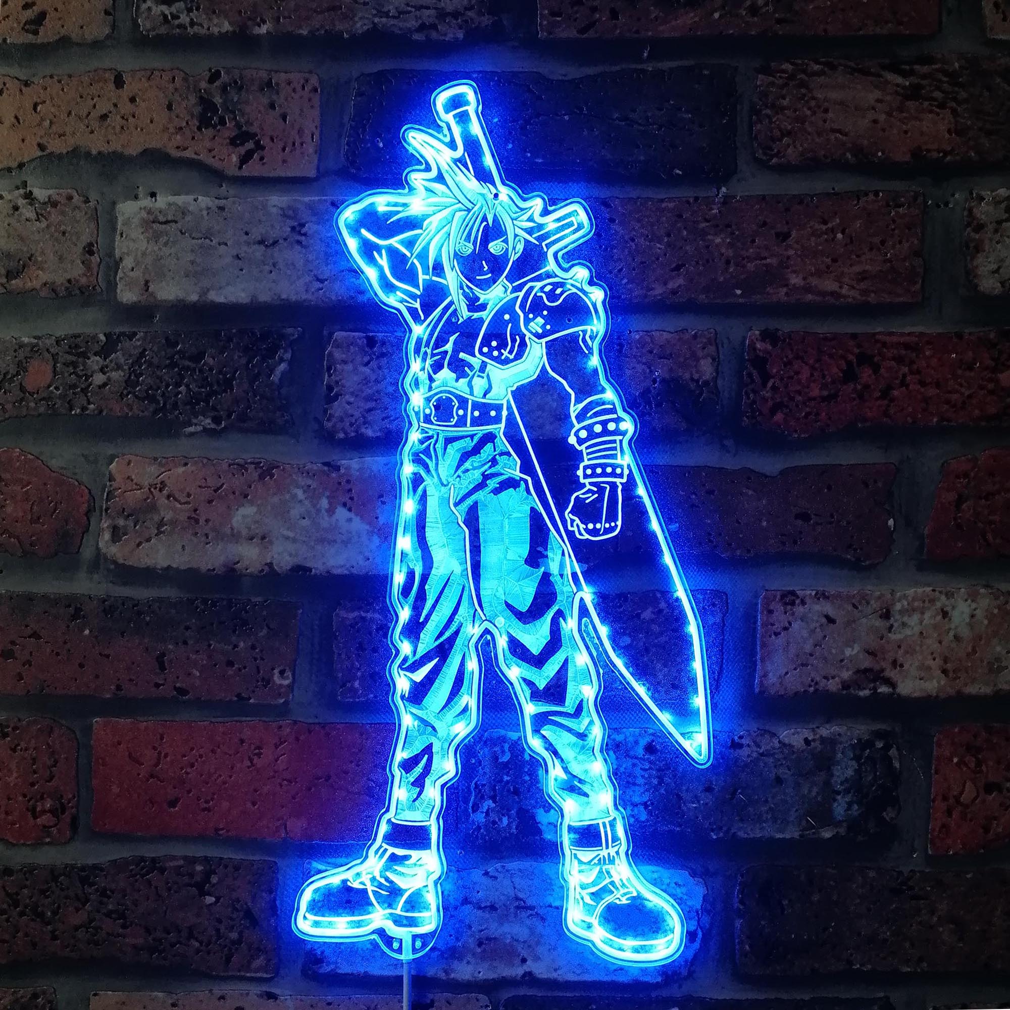 Final Fantasy 7 Cloud Dynamic RGB Edge Lit LED Sign