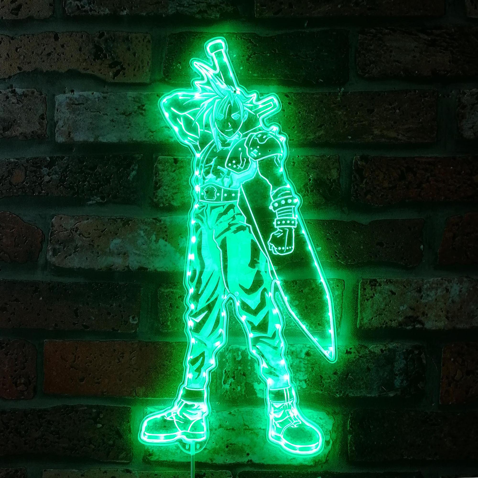 Final Fantasy 7 Cloud Dynamic RGB Edge Lit LED Sign