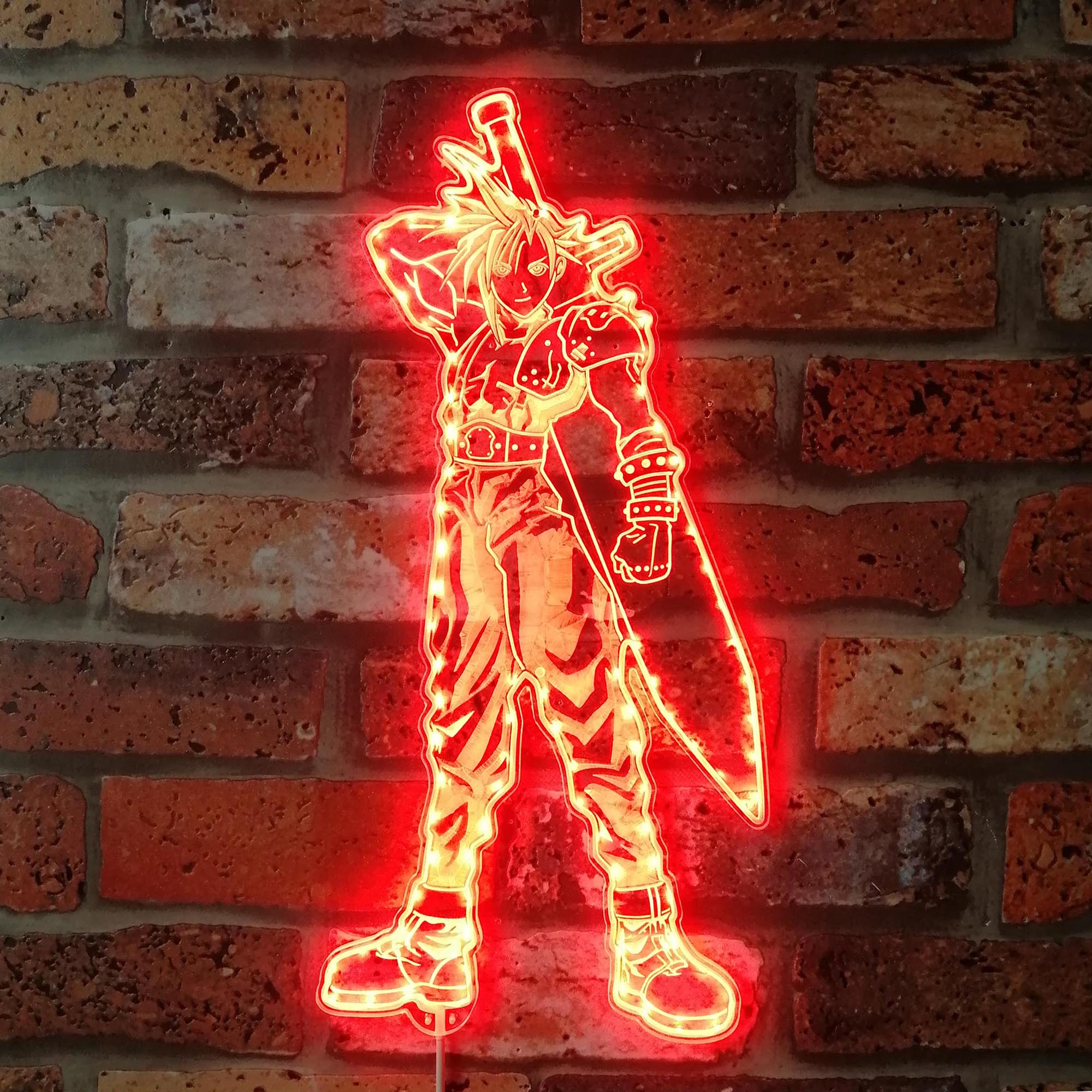 Final Fantasy 7 Cloud Dynamic RGB Edge Lit LED Sign