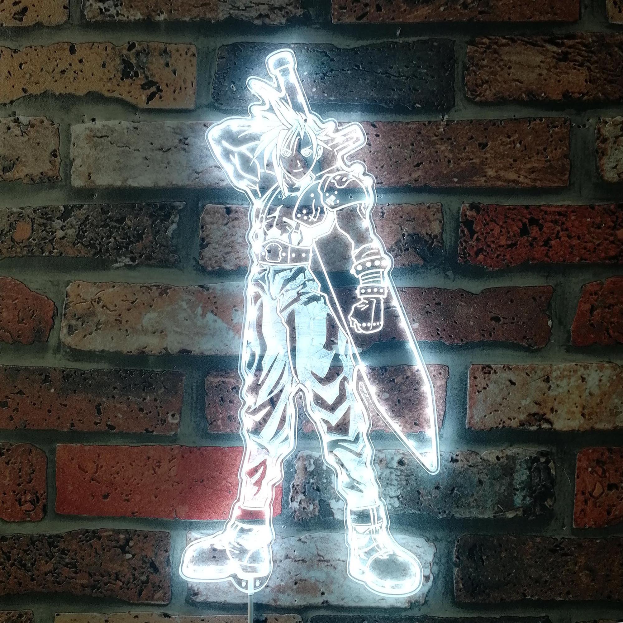 Final Fantasy 7 Cloud Dynamic RGB Edge Lit LED Sign