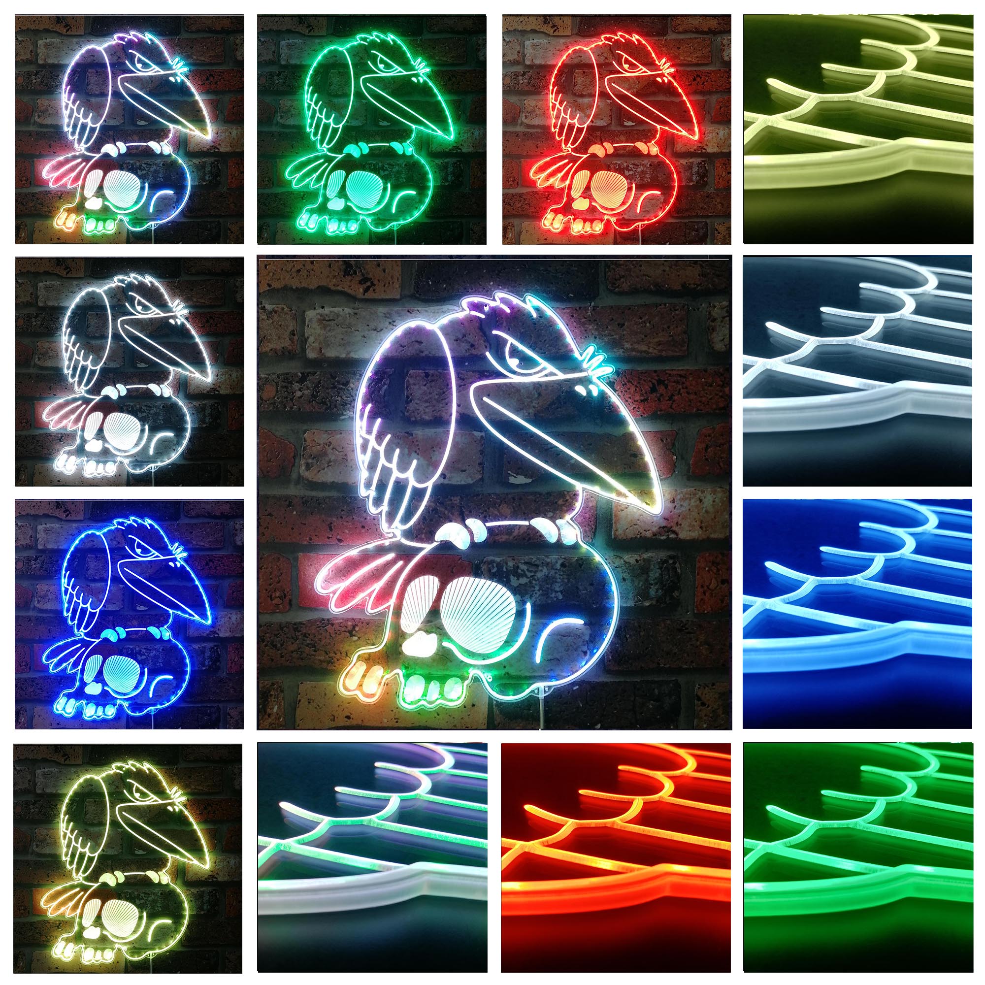 Stark Raven Dynamic RGB Edge Lit LED Sign